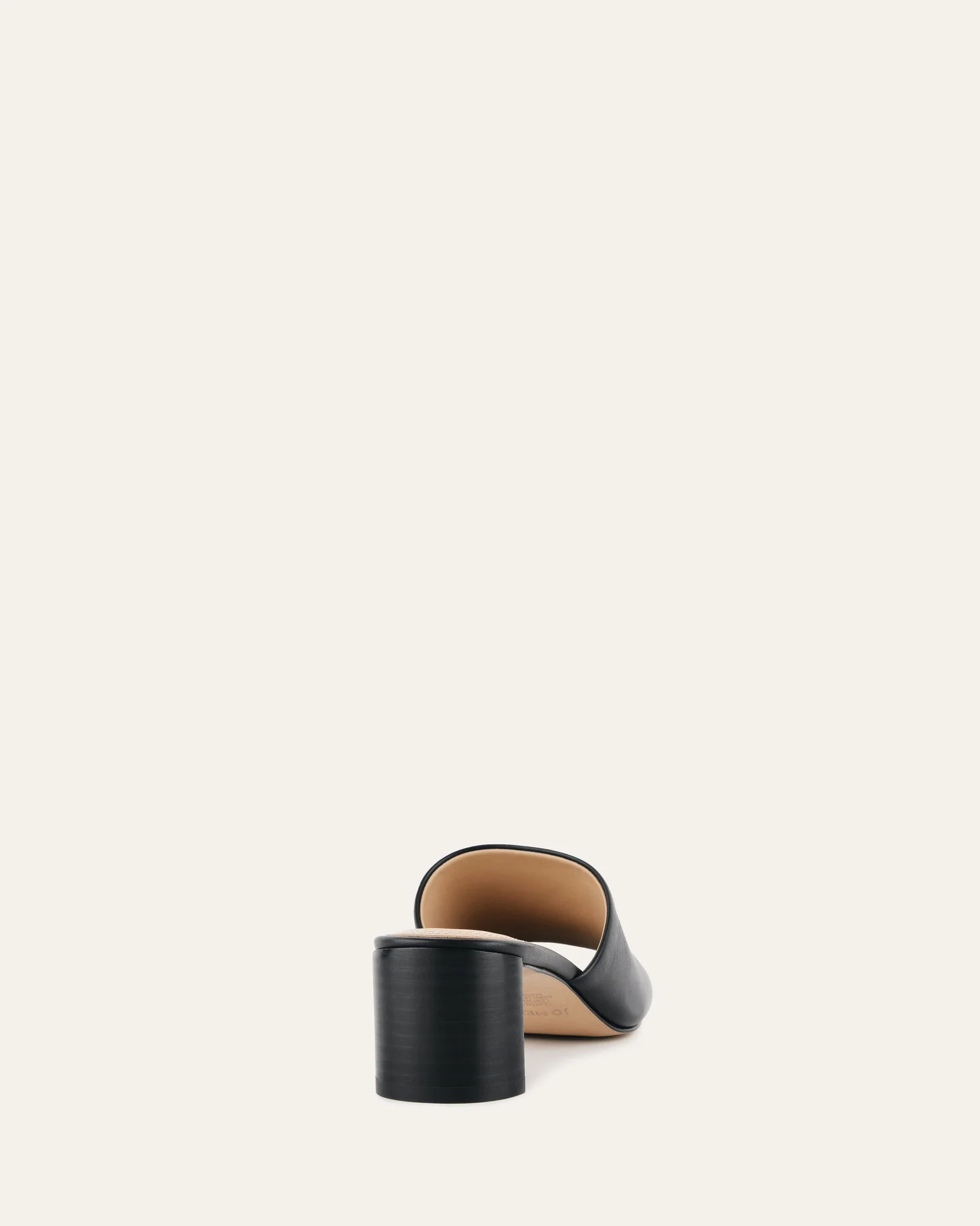 HERBIE MID HEEL SANDALS BLACK LEATHER - Image 5