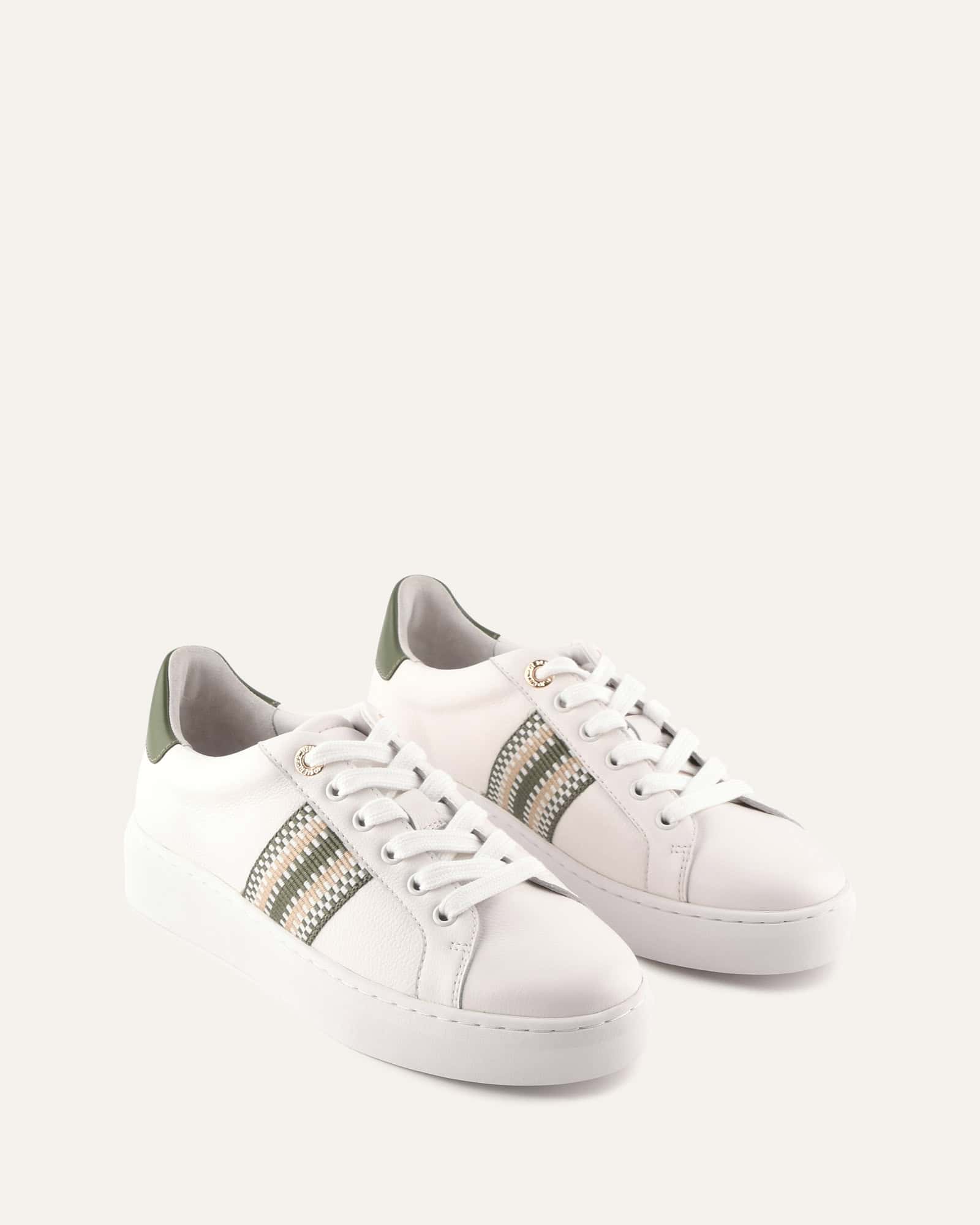HOLLY SNEAKERS WHITE/SAGE LEATHER - Image 2