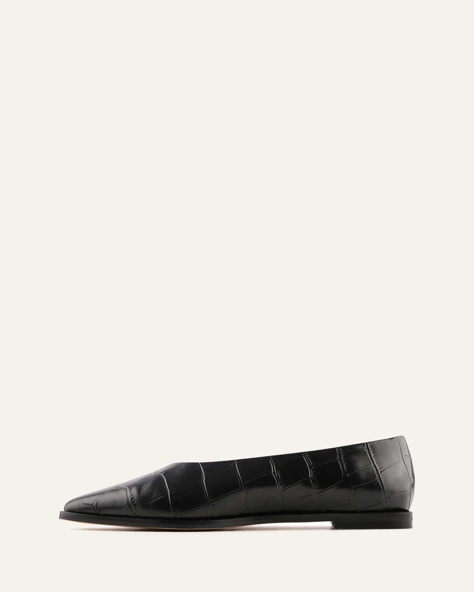 JAXON DRESS FLATS BLACK CROC - Image 6