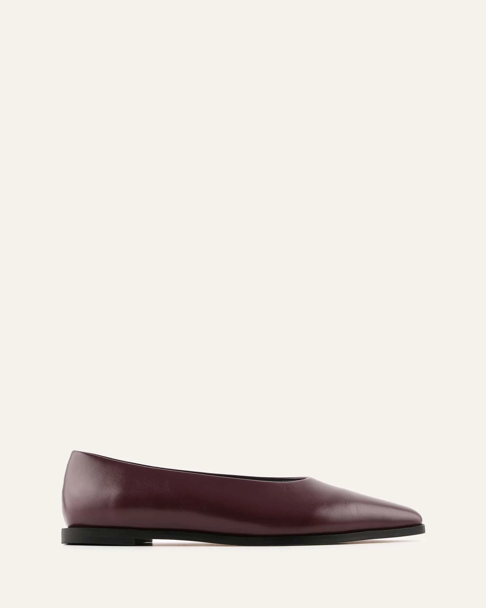 JAXON DRESS FLATS DARK MERLOT LEATHER
