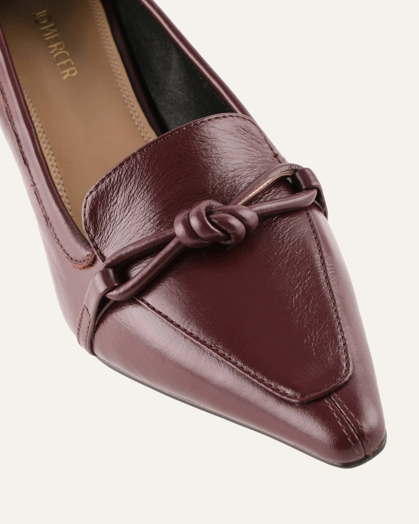 JOANIE MID HEELS MERLOT LEATHER - Image 3