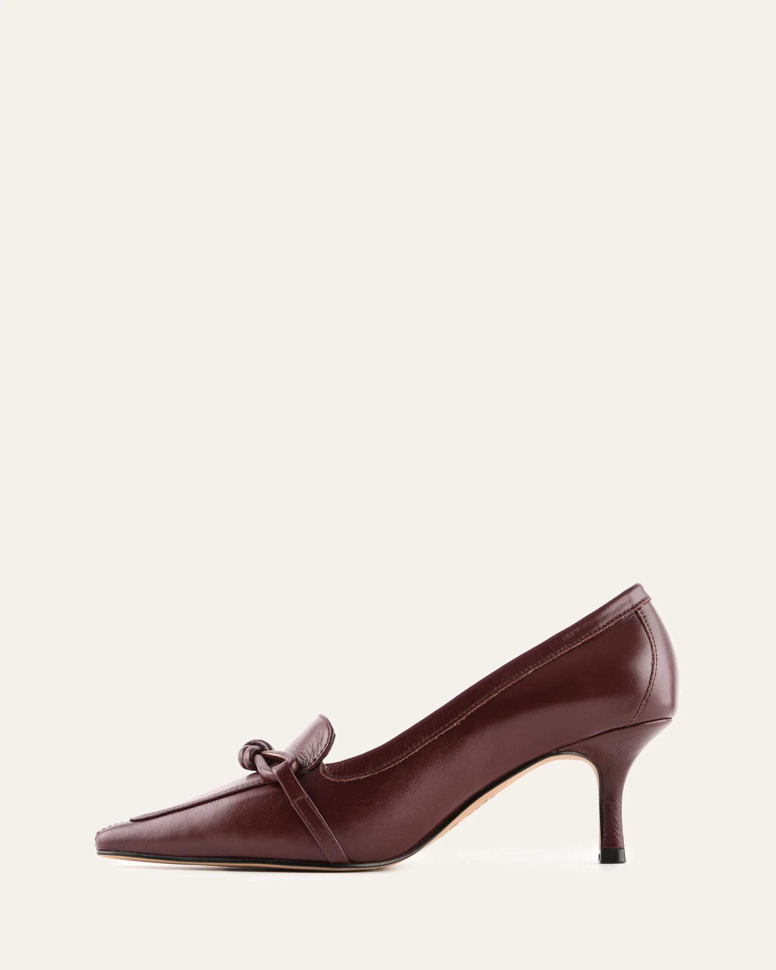 JOANIE MID HEELS MERLOT LEATHER - Image 5