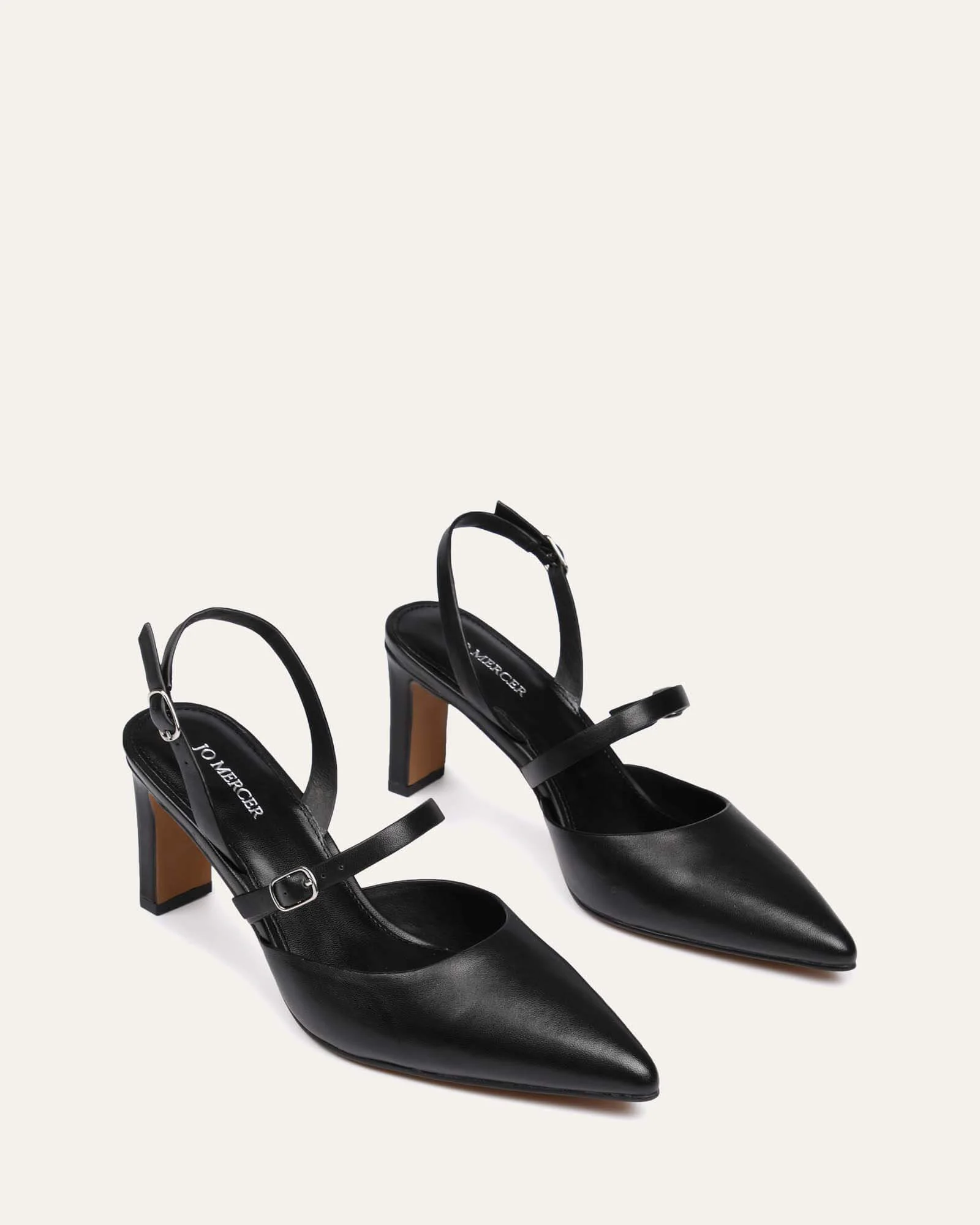 KARINA MID HEELS BLACK LEATHER - Image 3