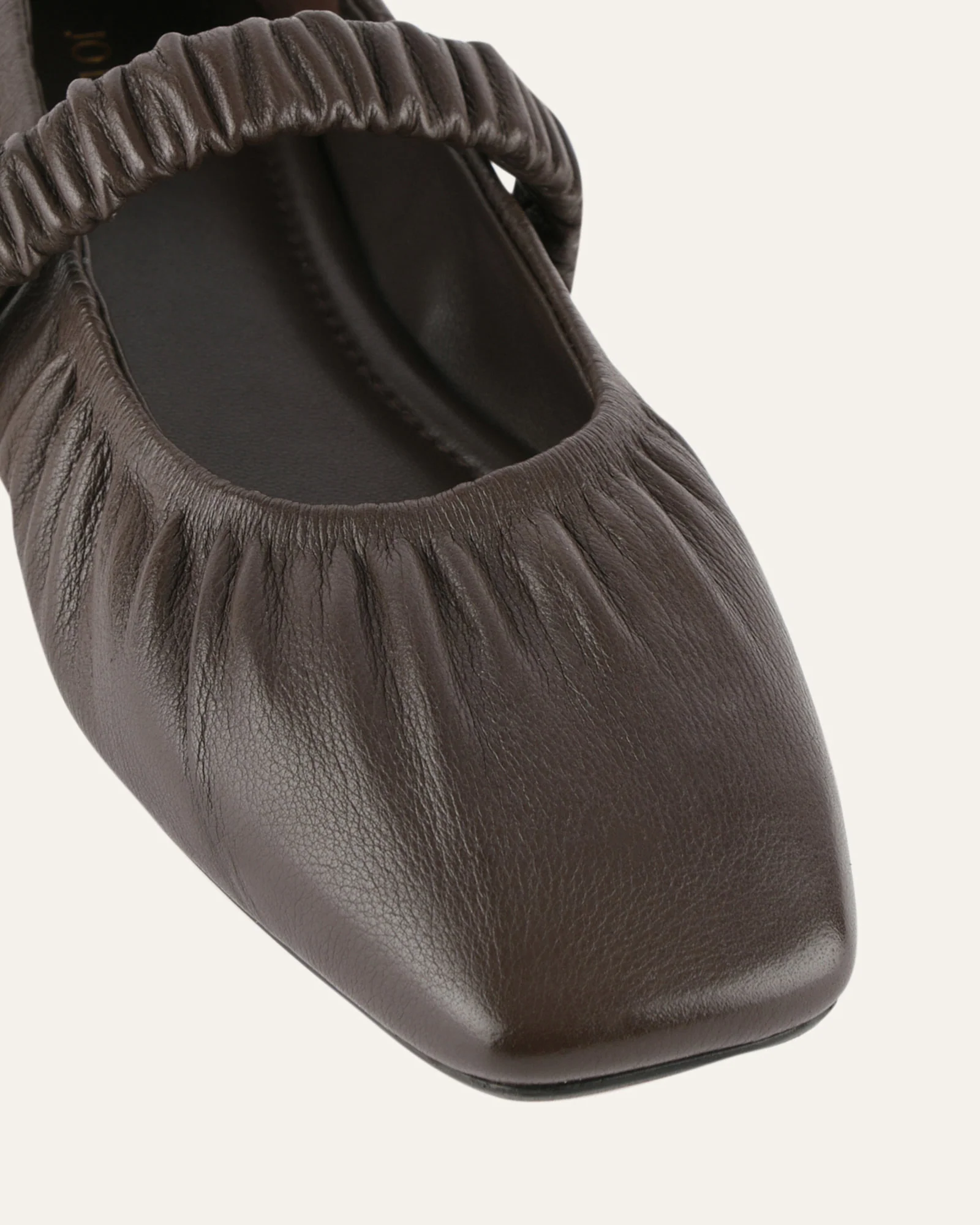 KEELY BALLET FLATS BITTER CHOC LEATHER - Image 4