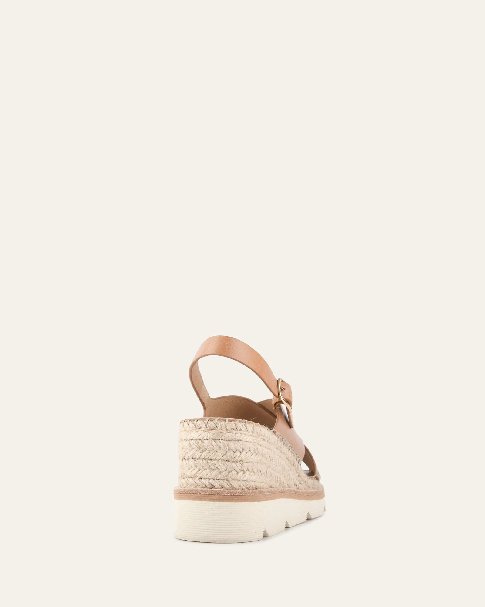 KIMBERLEY MID WEDGE SANDALS TAN LEATHER - Image 5