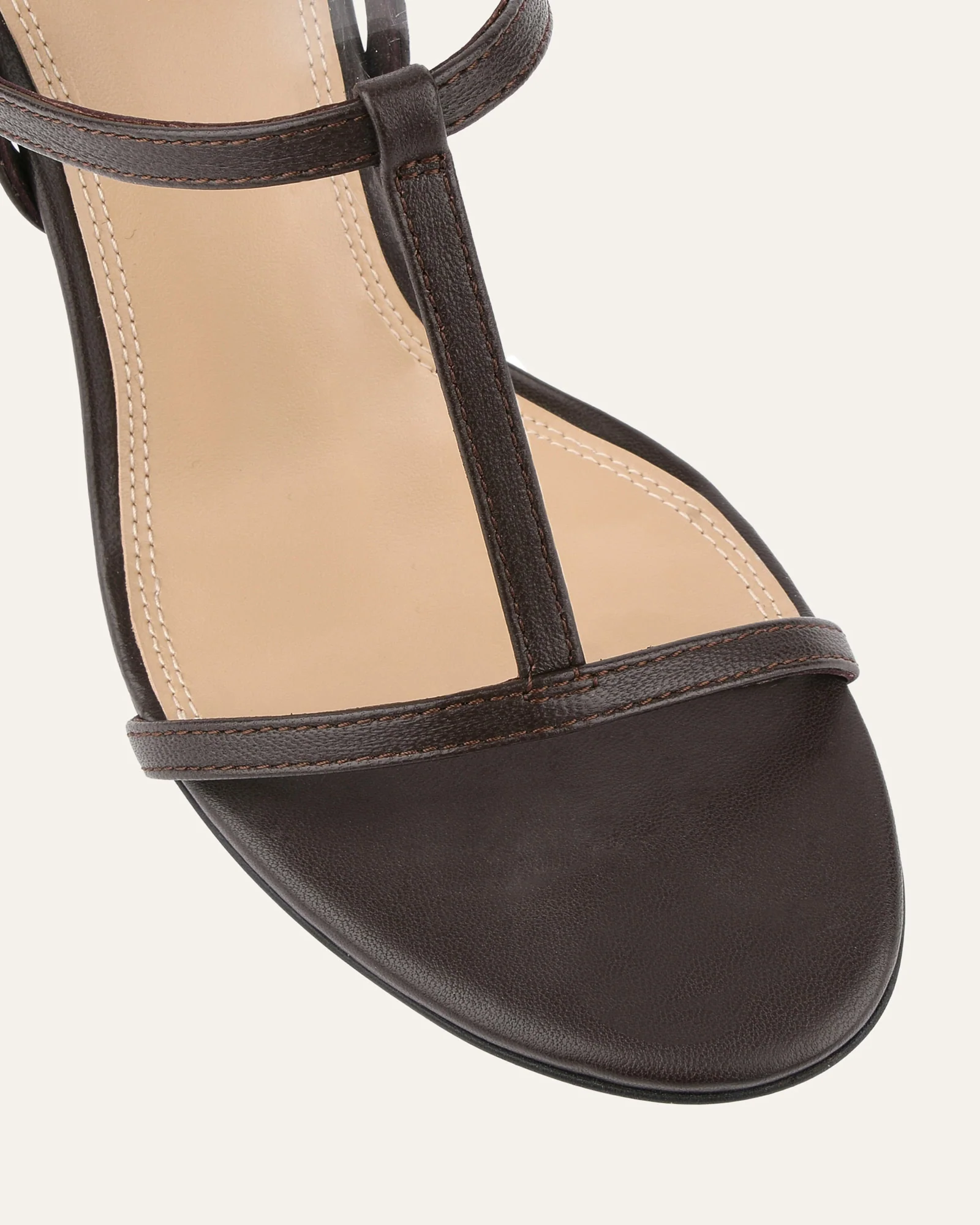 LACEY HIGH HEEL SANDALS CACAO LEATHER - Image 5