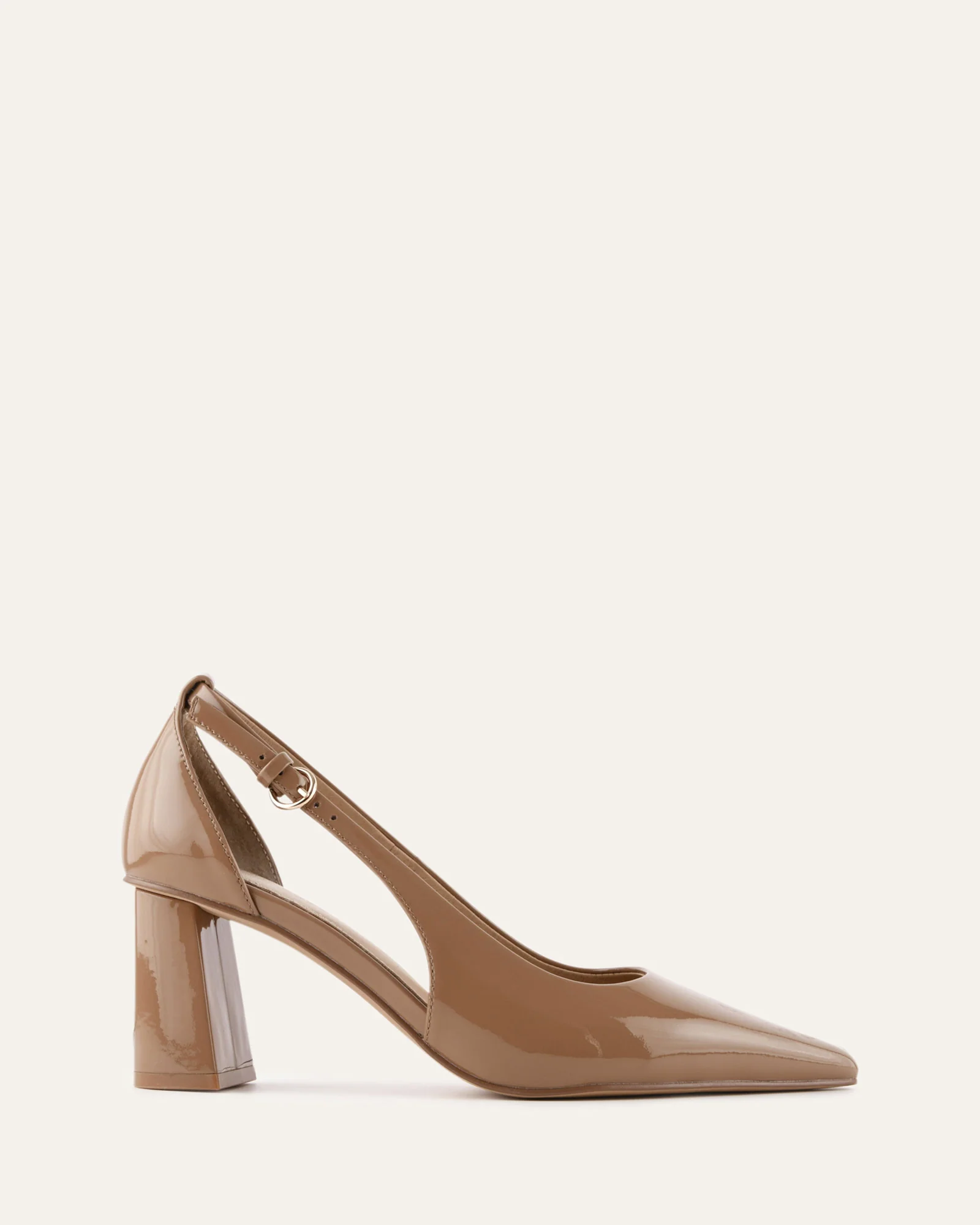 LAINEY MID HEELS SEPIA PATENT