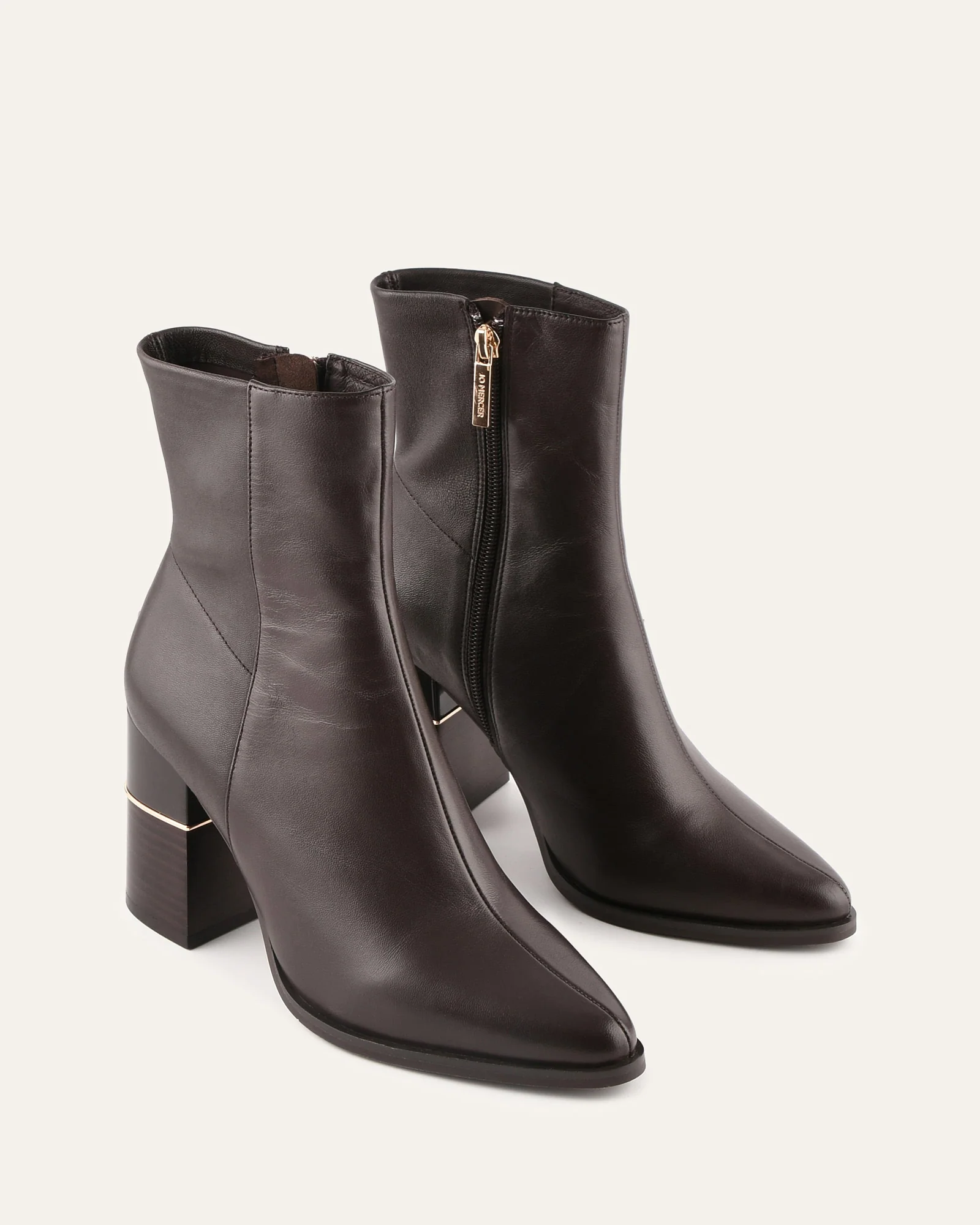 LEVI HIGH ANKLE BOOTS BITTER CHOC LEATHER - Image 3