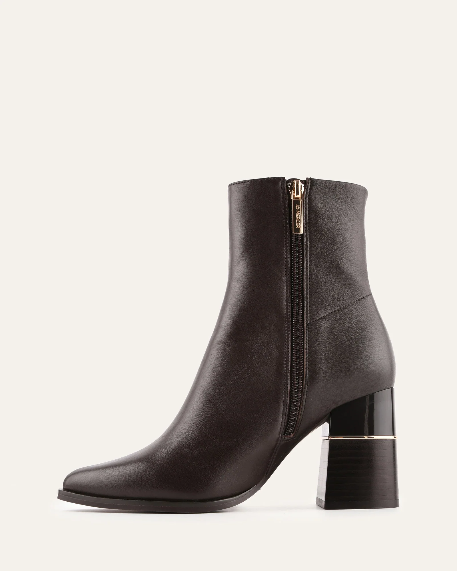LEVI HIGH ANKLE BOOTS BITTER CHOC LEATHER - Image 6