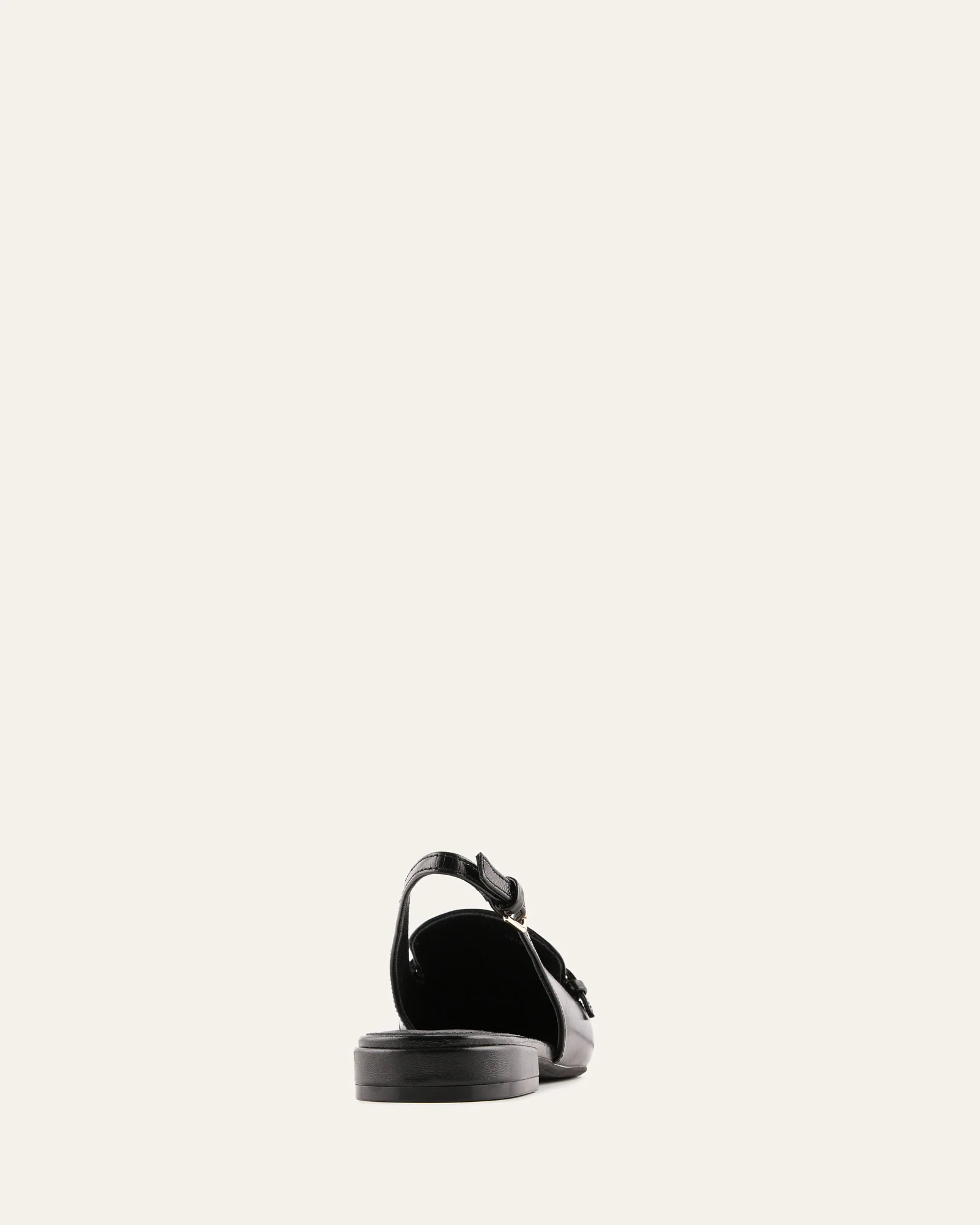 LYON DRESS FLATS BLACK LEATHER - Image 4