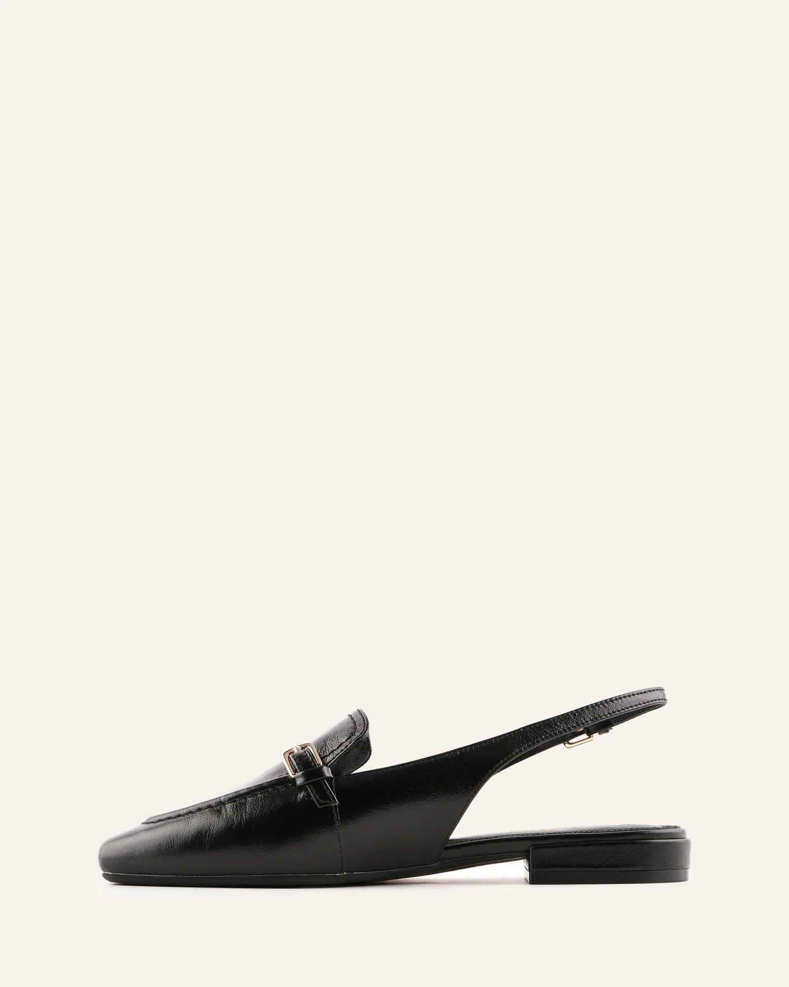 LYON DRESS FLATS BLACK LEATHER - Image 5