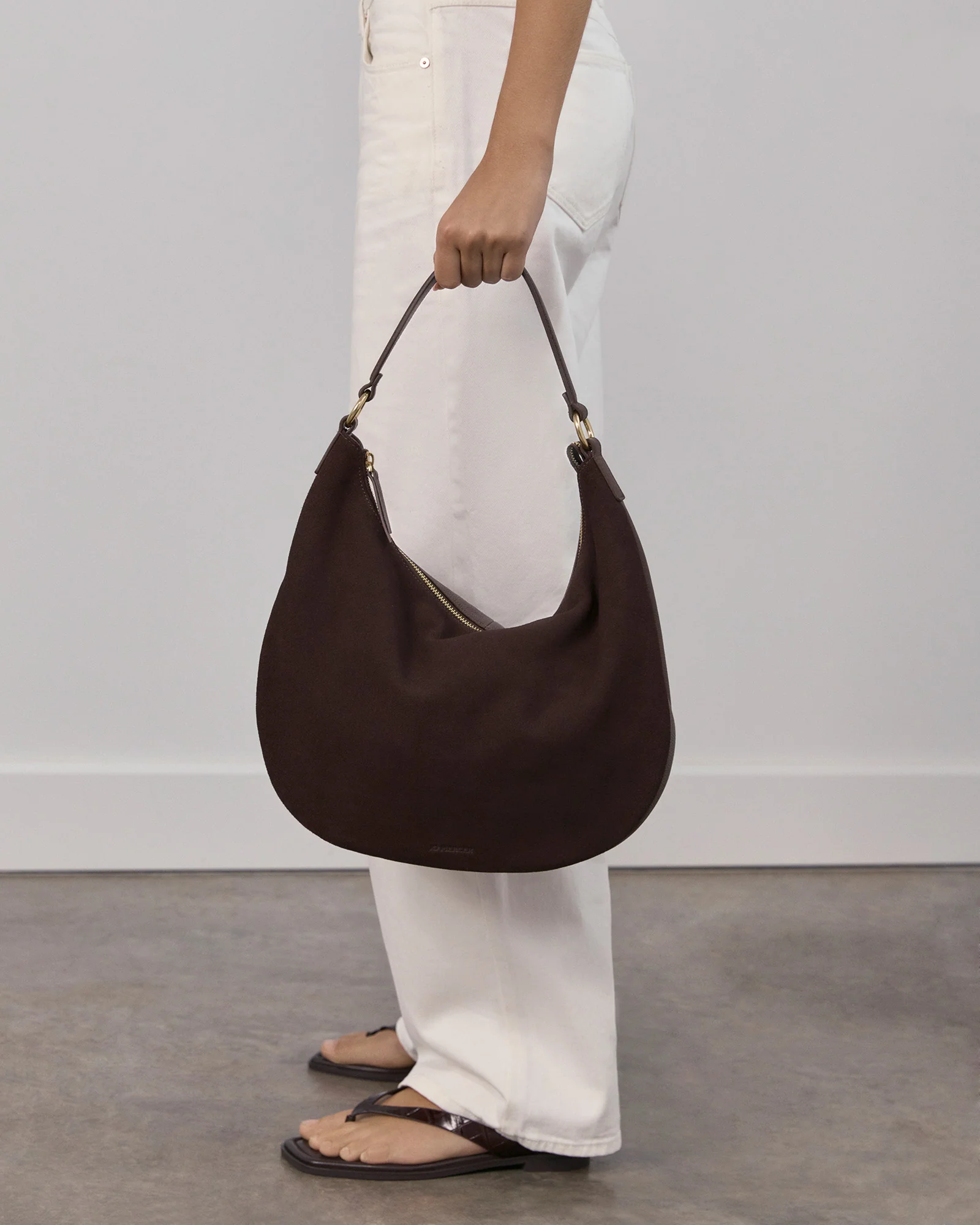 MARGO SHOULDER BAG BITTER CHOC SUEDE - Image 2