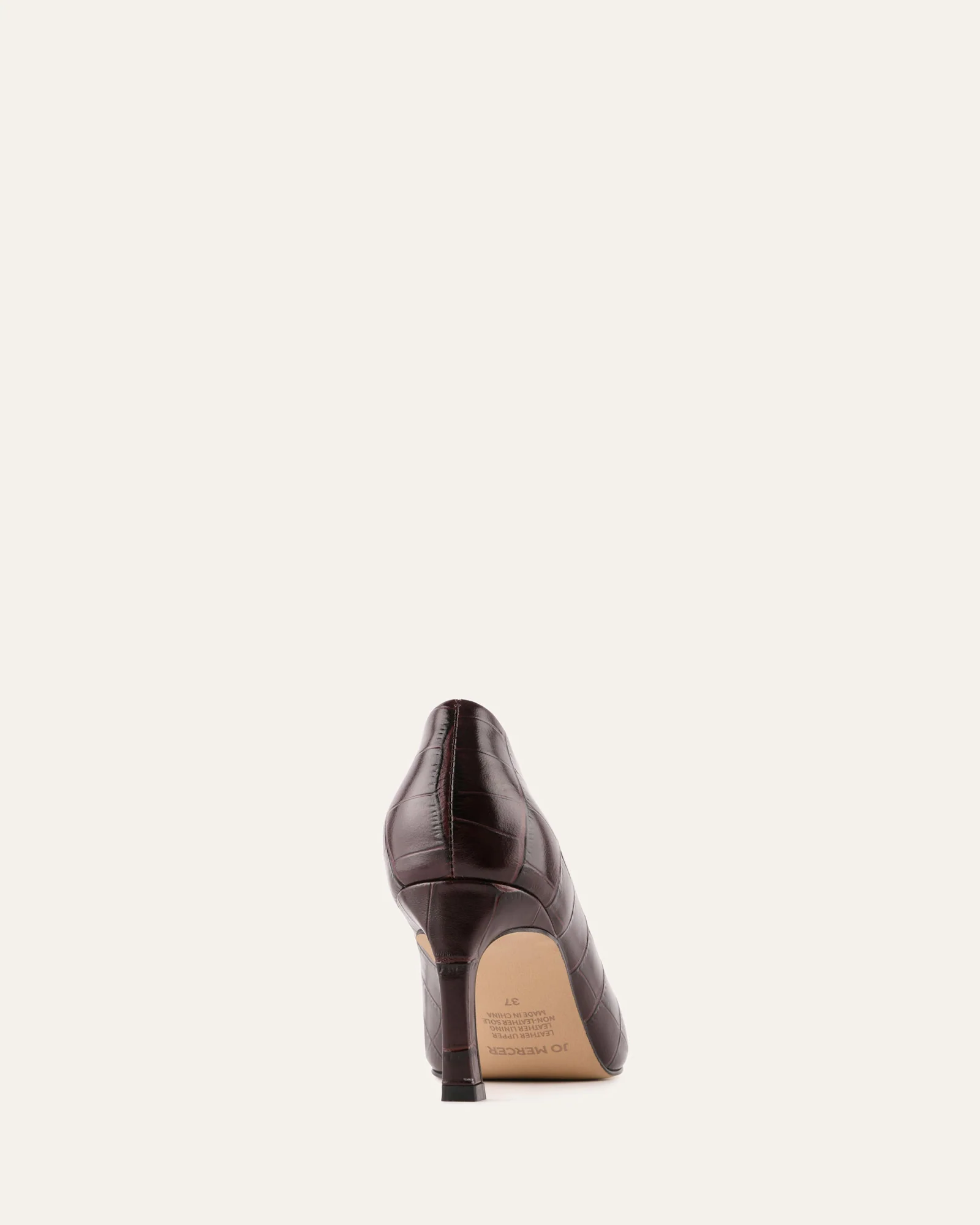 MARILYN MID HEELS MAHOGANY CROC - Image 5