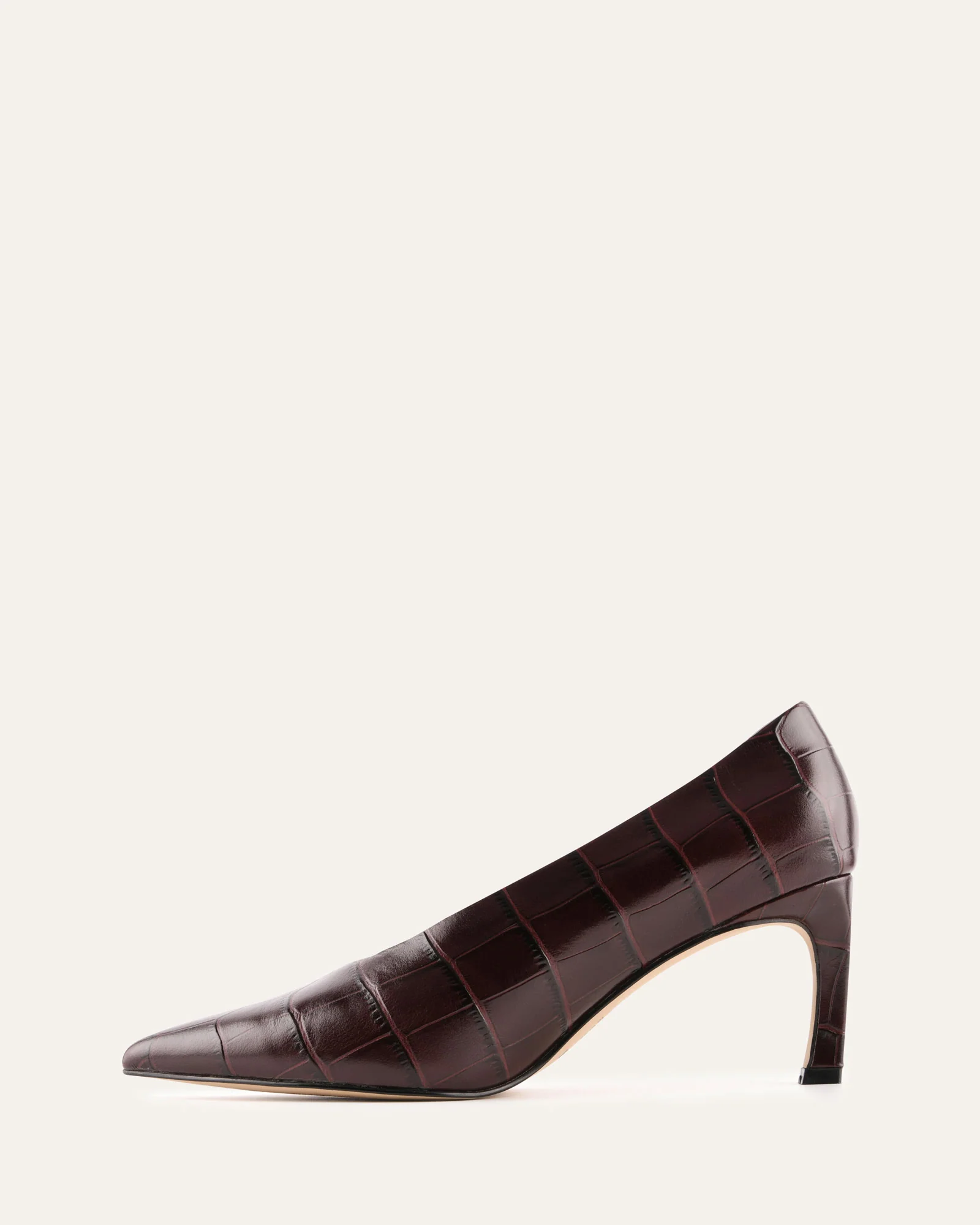 MARILYN MID HEELS MAHOGANY CROC - Image 6