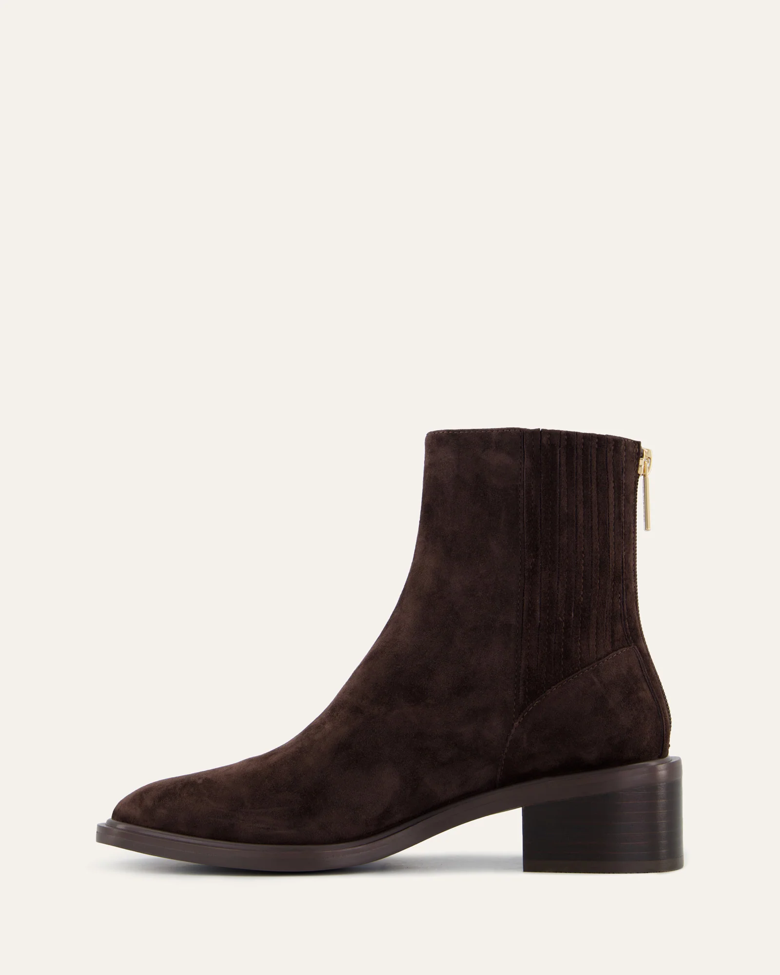 MASON FLAT ANKLE BOOTS BITTER CHOC SUEDE - Image 6