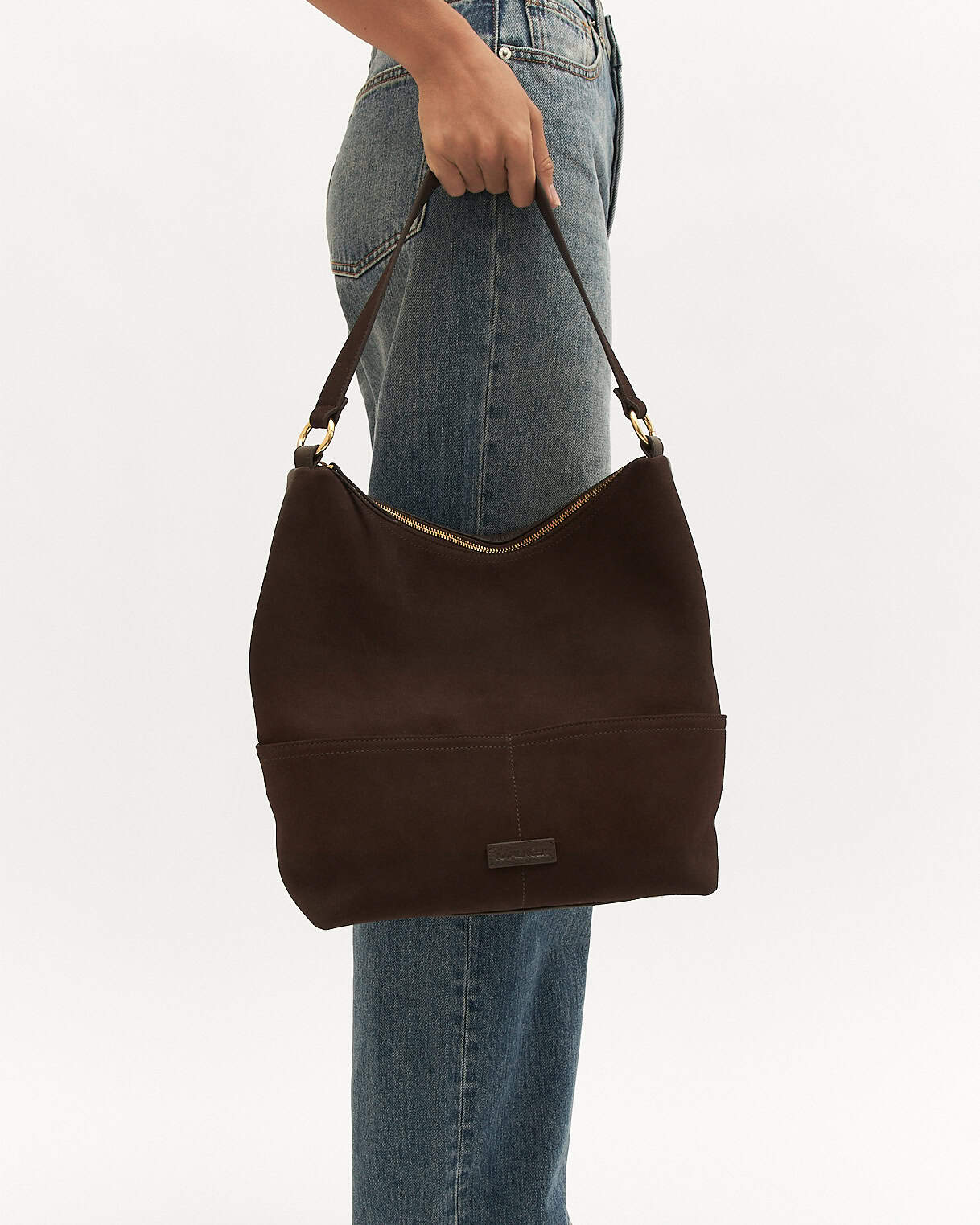 MICAH SHOULDER BAG BITTER CHOC SUEDE - Image 2