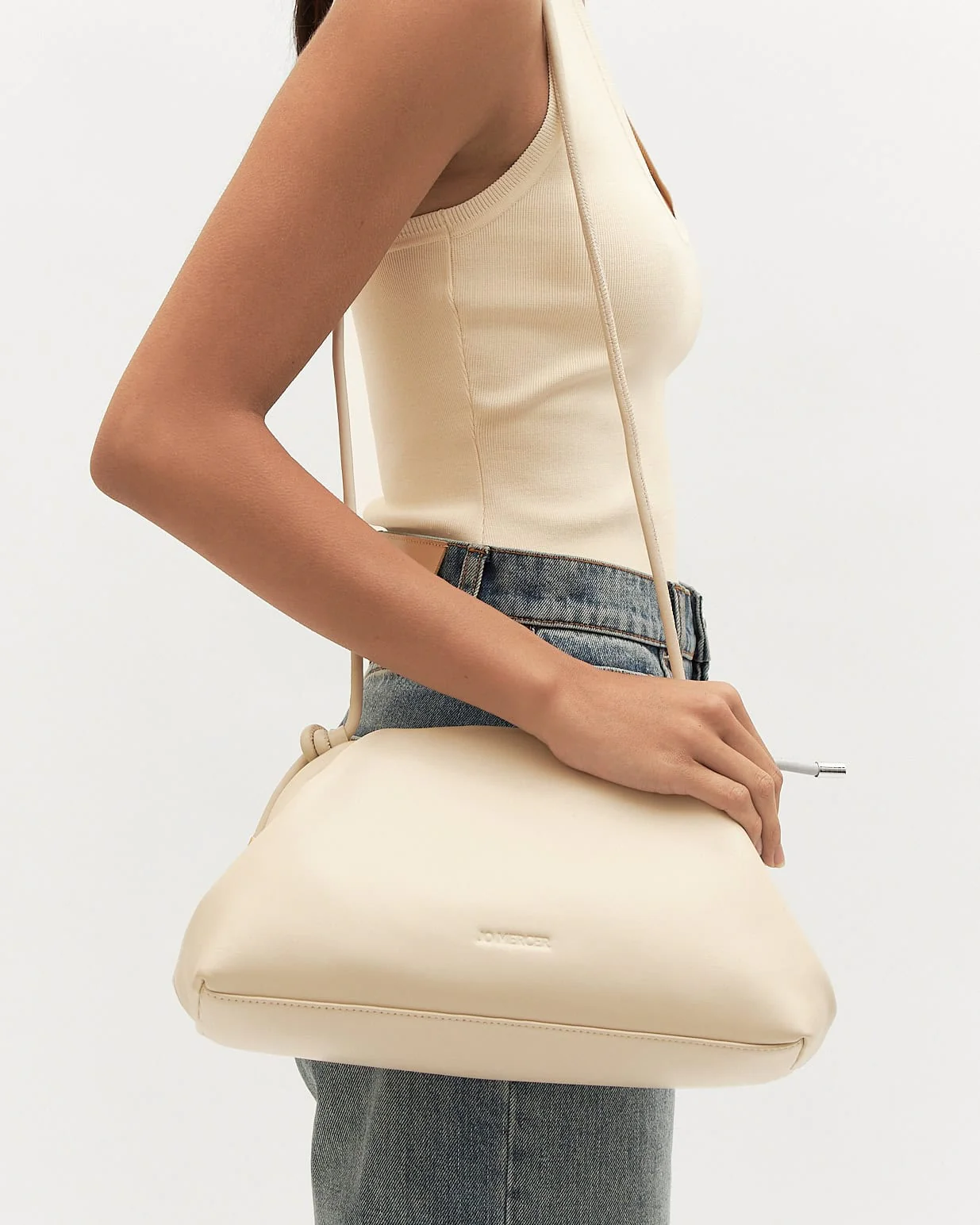MILLY CROSSBODY BAG OFF WHITE LEATHER - Image 8