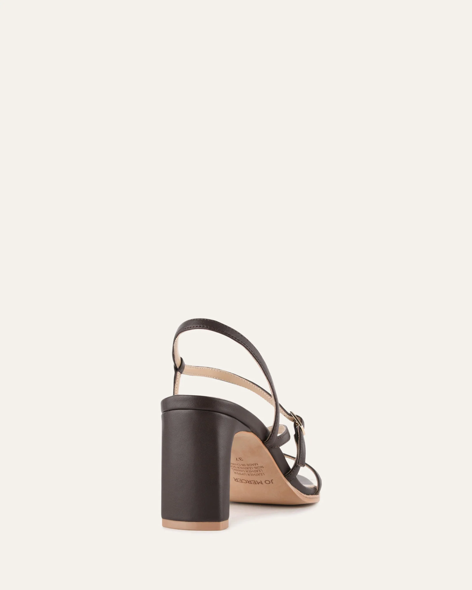 NALA MID HEEL SANDALS BITTER CHOC LEATHER - Image 5