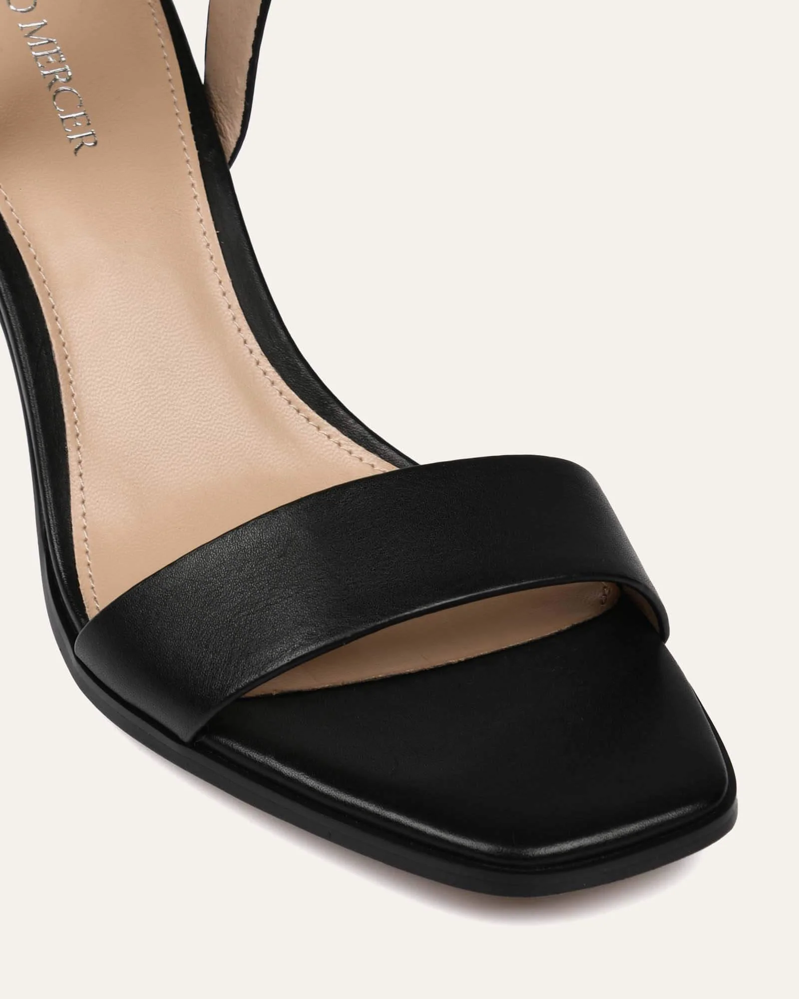 NATSU MID HEEL SANDALS BLACK LEATHER - Image 4