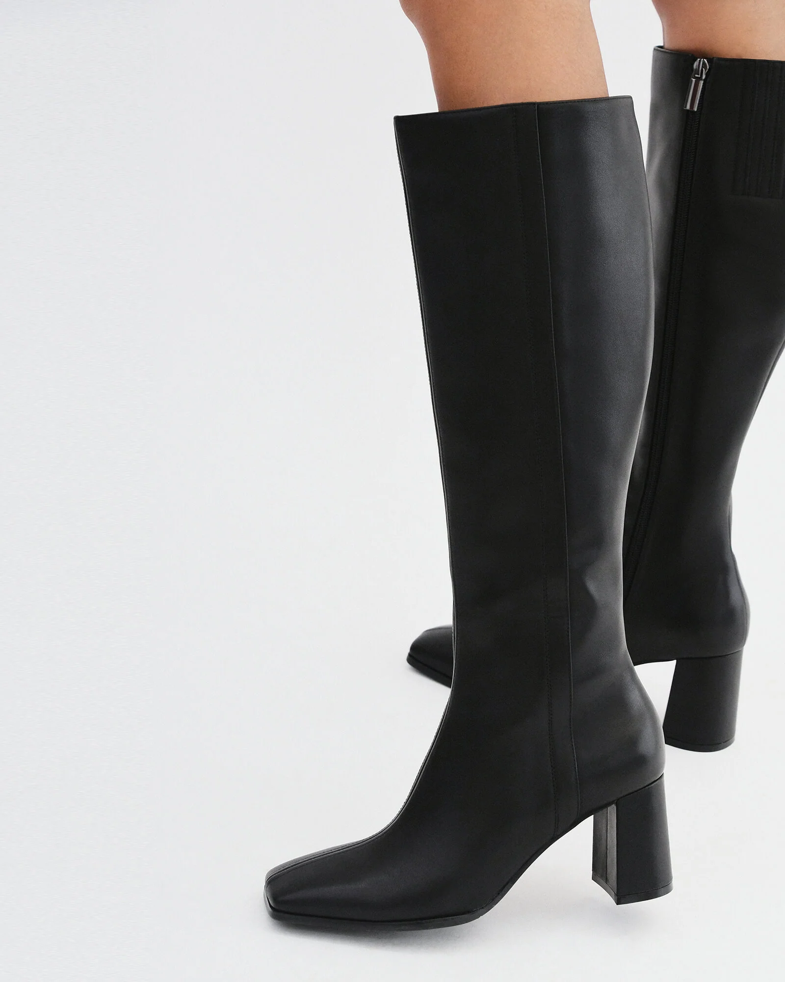 NELLIE KNEE BOOTS BLACK LEATHER - Image 7