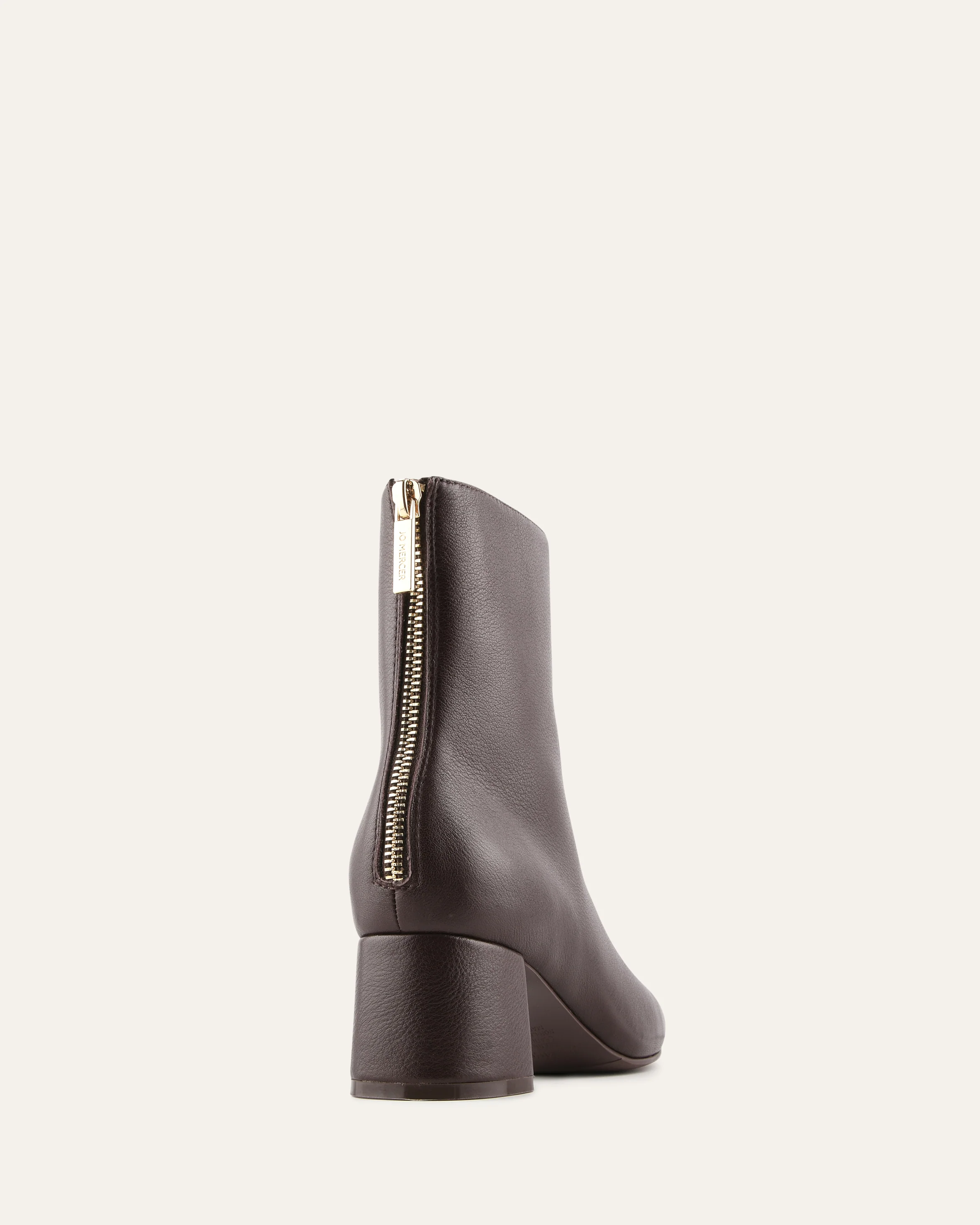 NORI MID ANKLE BOOTS BITTER CHOC LEATHER - Image 5