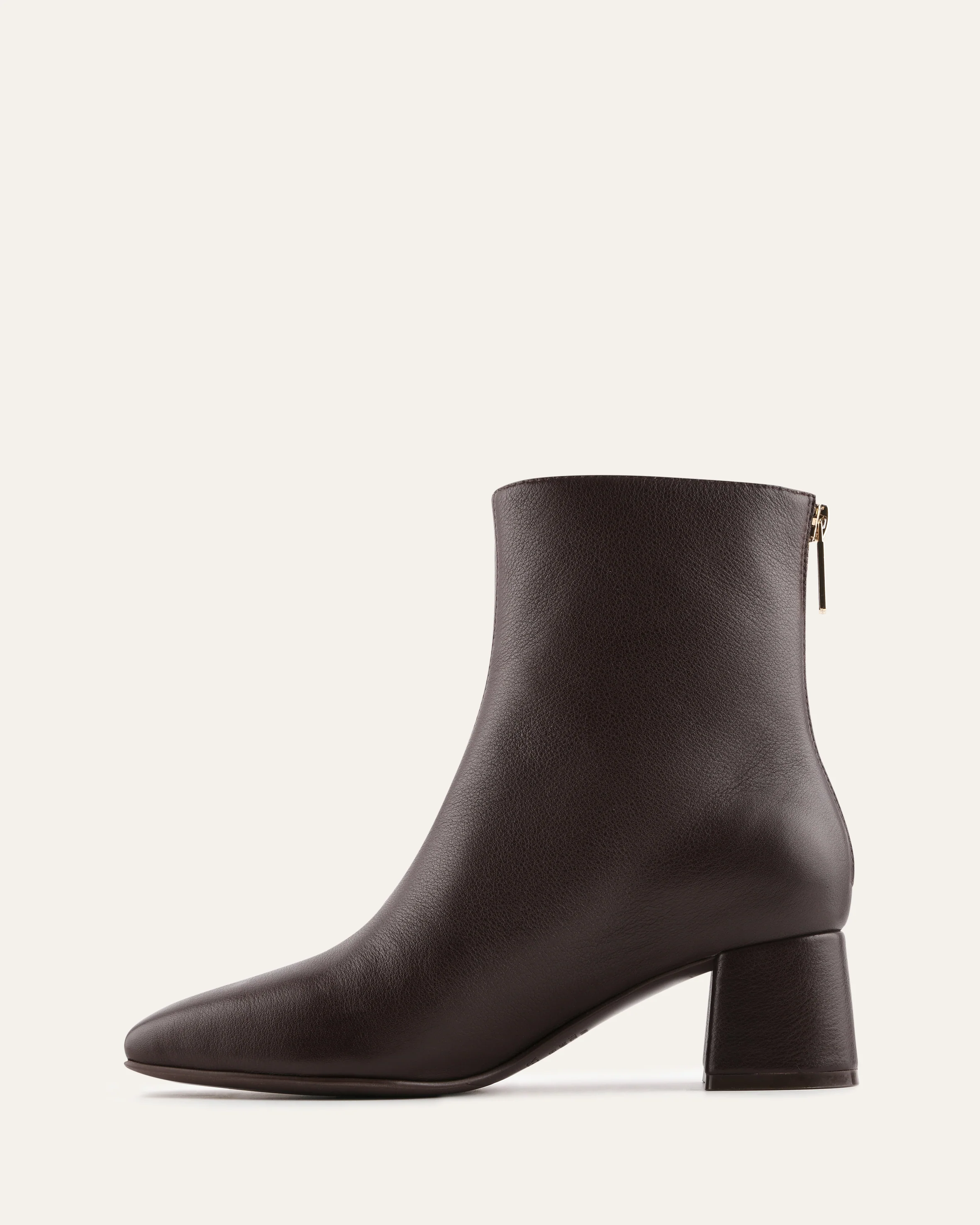 NORI MID ANKLE BOOTS BITTER CHOC LEATHER - Image 6