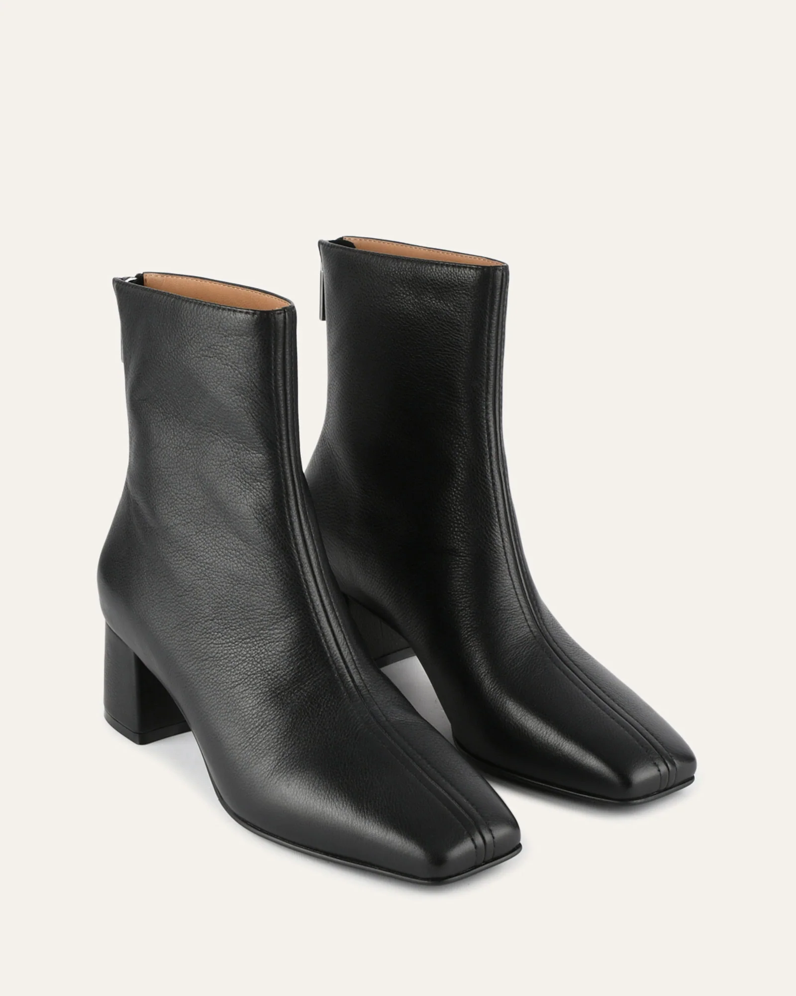 NORI MID ANKLE BOOTS BLACK LEATHER - Image 2
