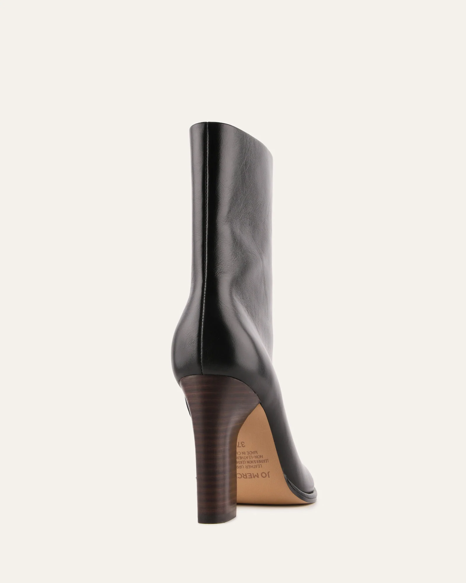 ODESSA HIGH ANKLE BOOTS BLACK LEATHER - Image 5