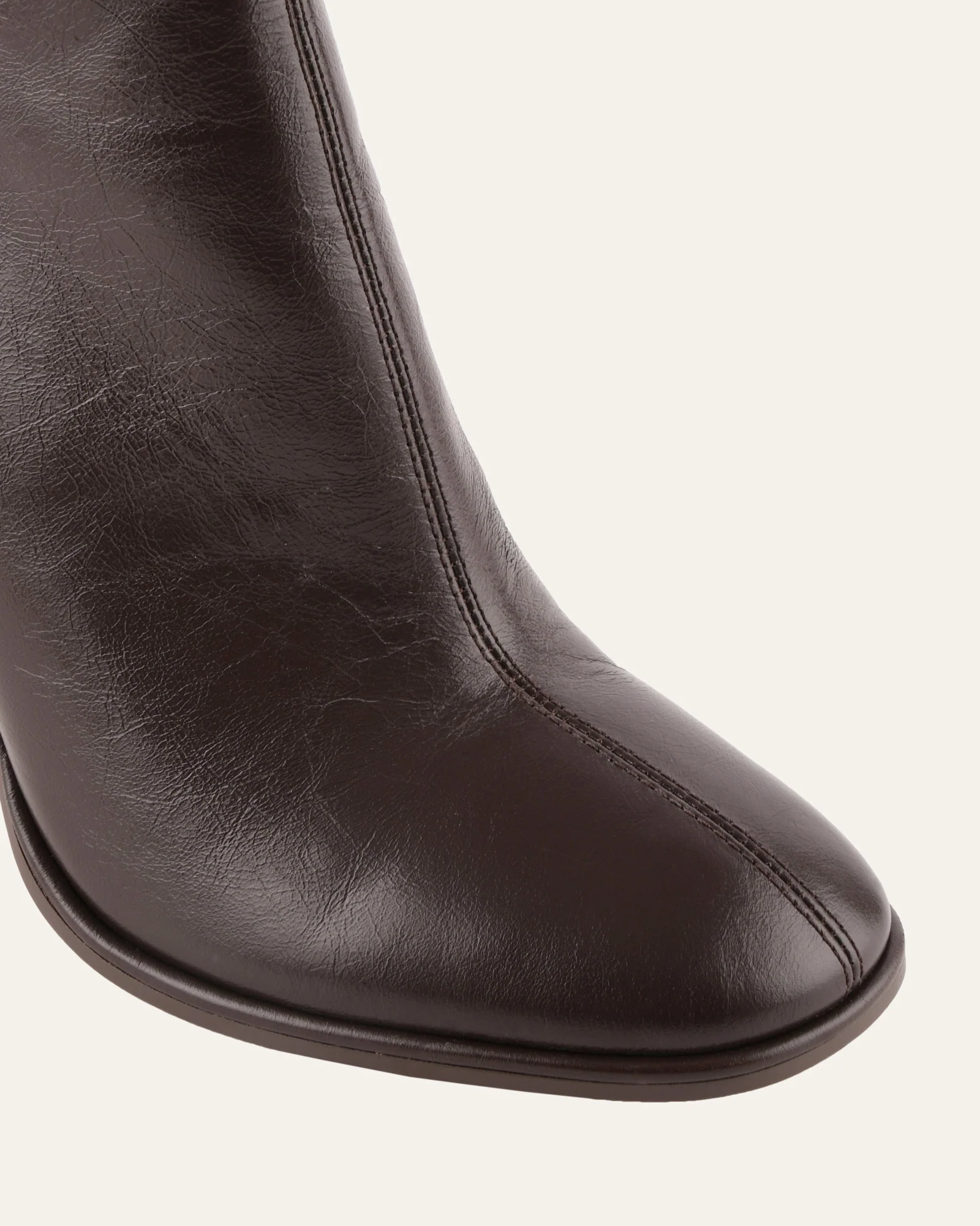 ODESSA HIGH ANKLE BOOTS CHOCOLATE LEATHER - Image 4
