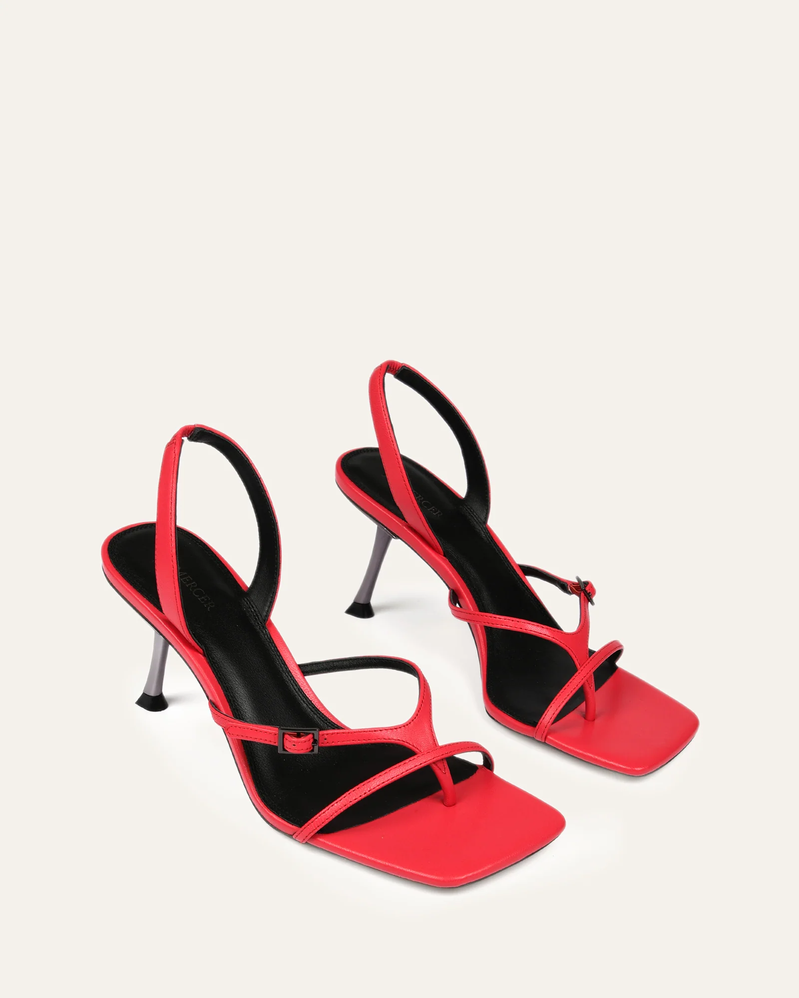 OLYSSA HIGH HEEL SANDALS HOT PINK LEATHER - Image 2