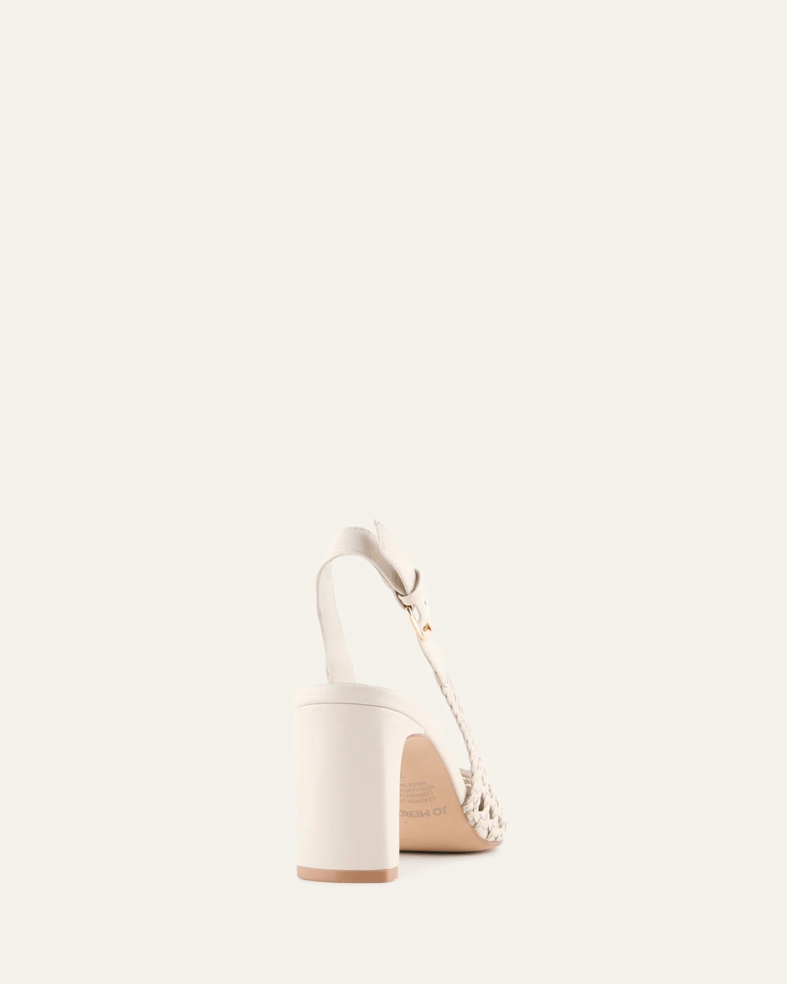 OSCAR MID HEELS OFF WHITE LEATHER - Image 5