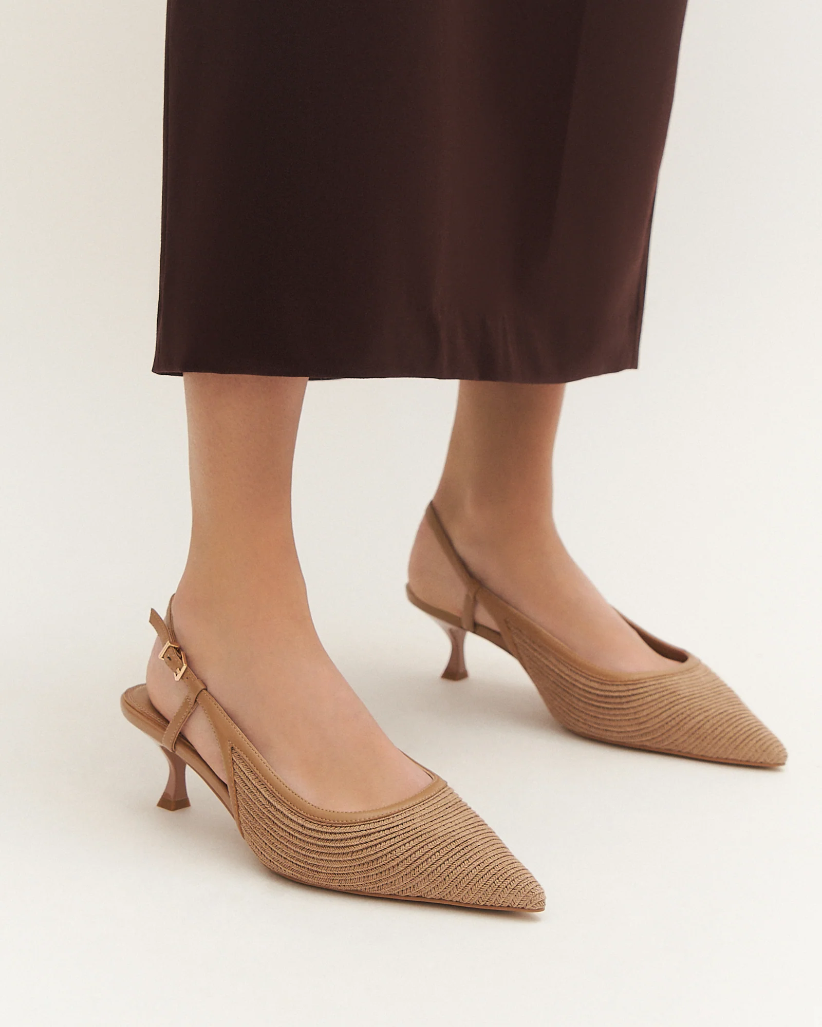 PERRY LOW HEELS TAN RAFFIA - Image 2