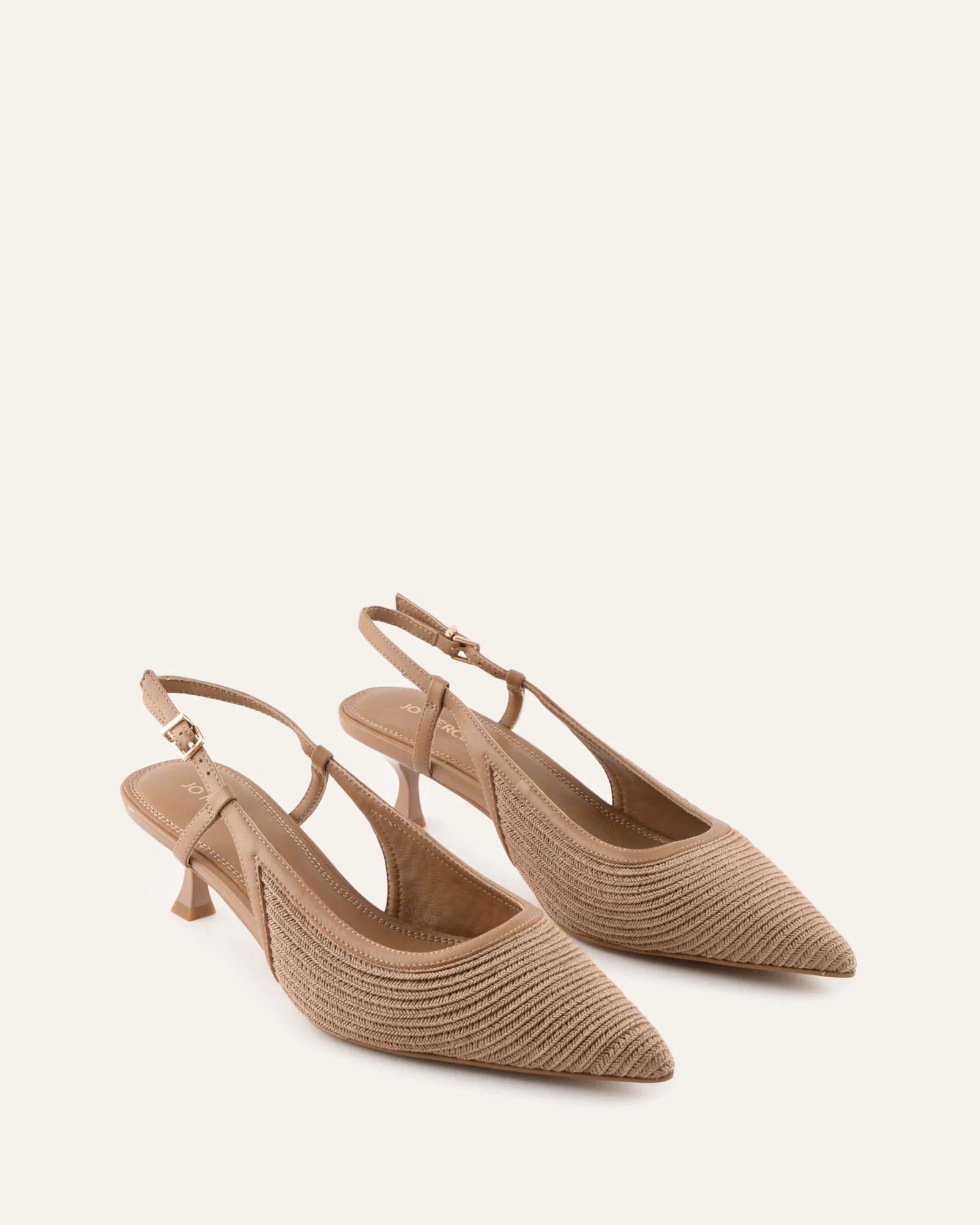 PERRY LOW HEELS TAN RAFFIA - Image 3
