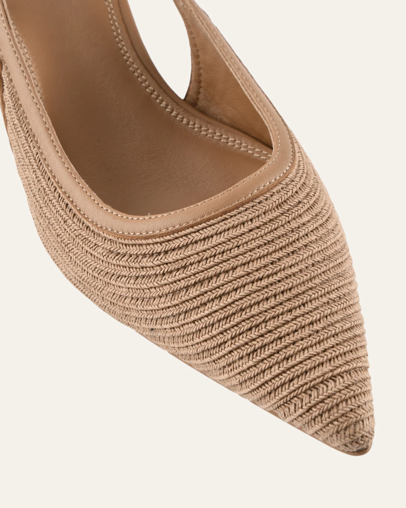 PERRY LOW HEELS TAN RAFFIA - Image 4