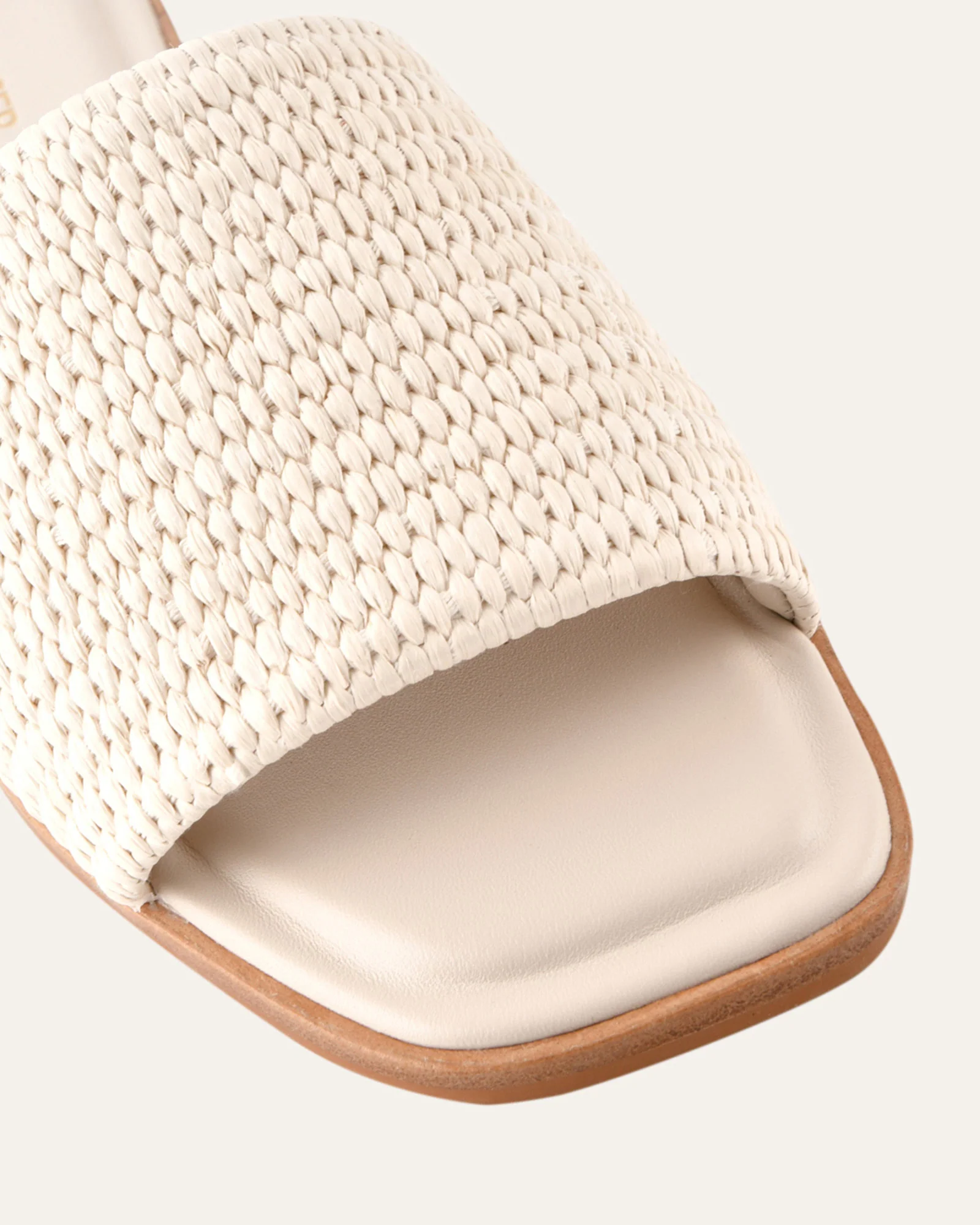 PICASSO FLAT SLIDES OFF WHITE RAFFIA - Image 3