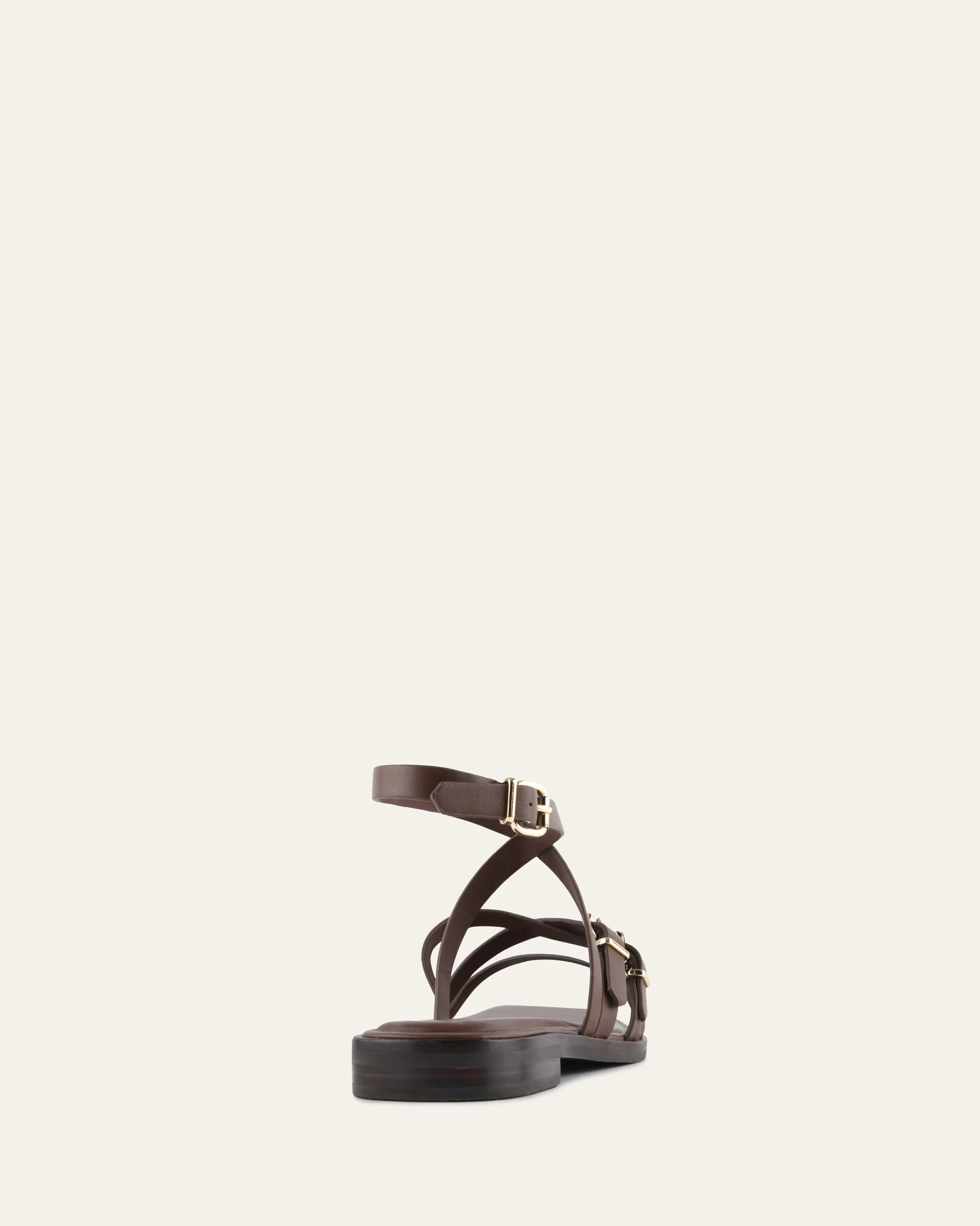 PIERRE FLAT SANDALS PECAN LEATHER - Image 5