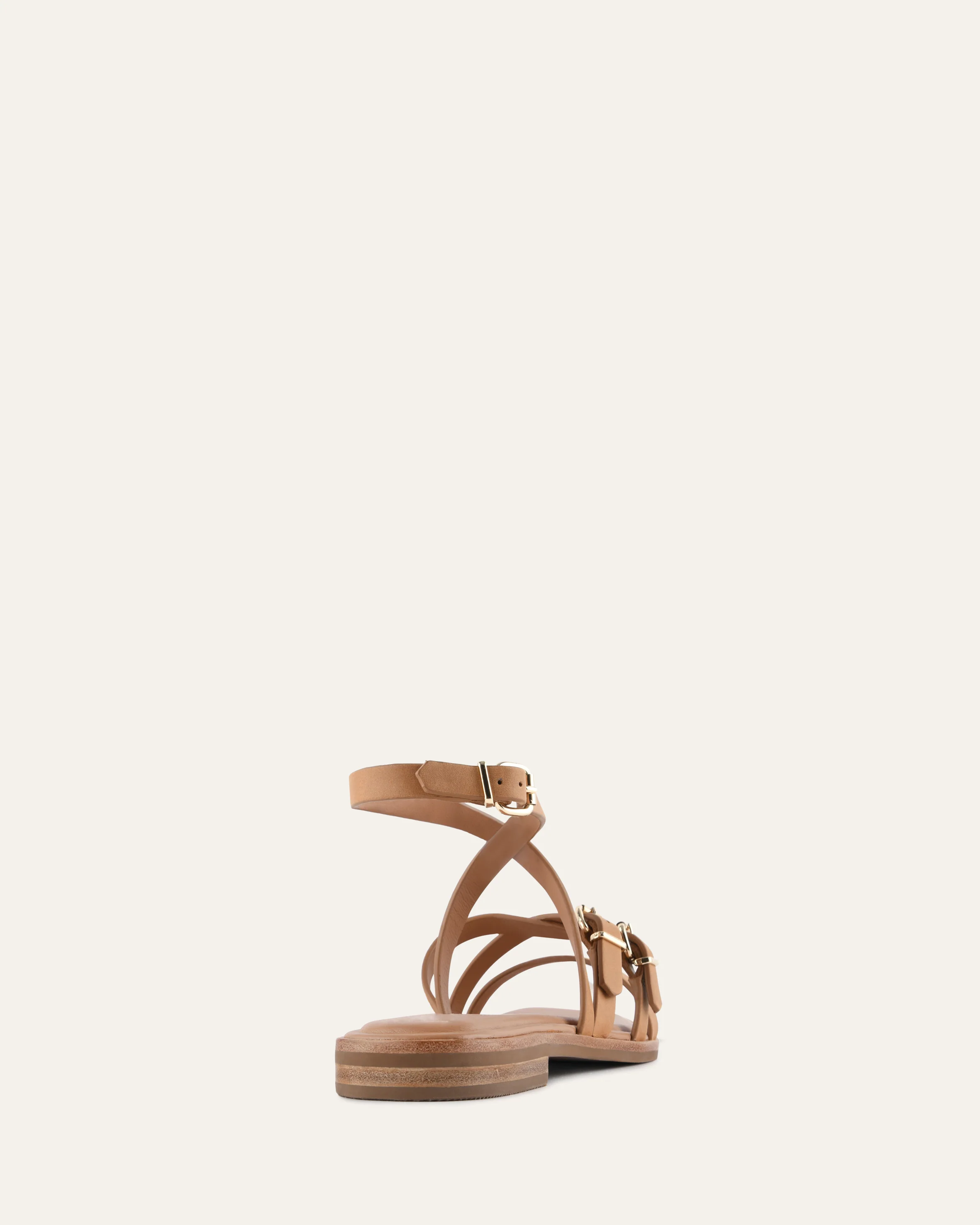 PIERRE FLAT SANDALS TUSCAN TAN LEATHER - Image 5