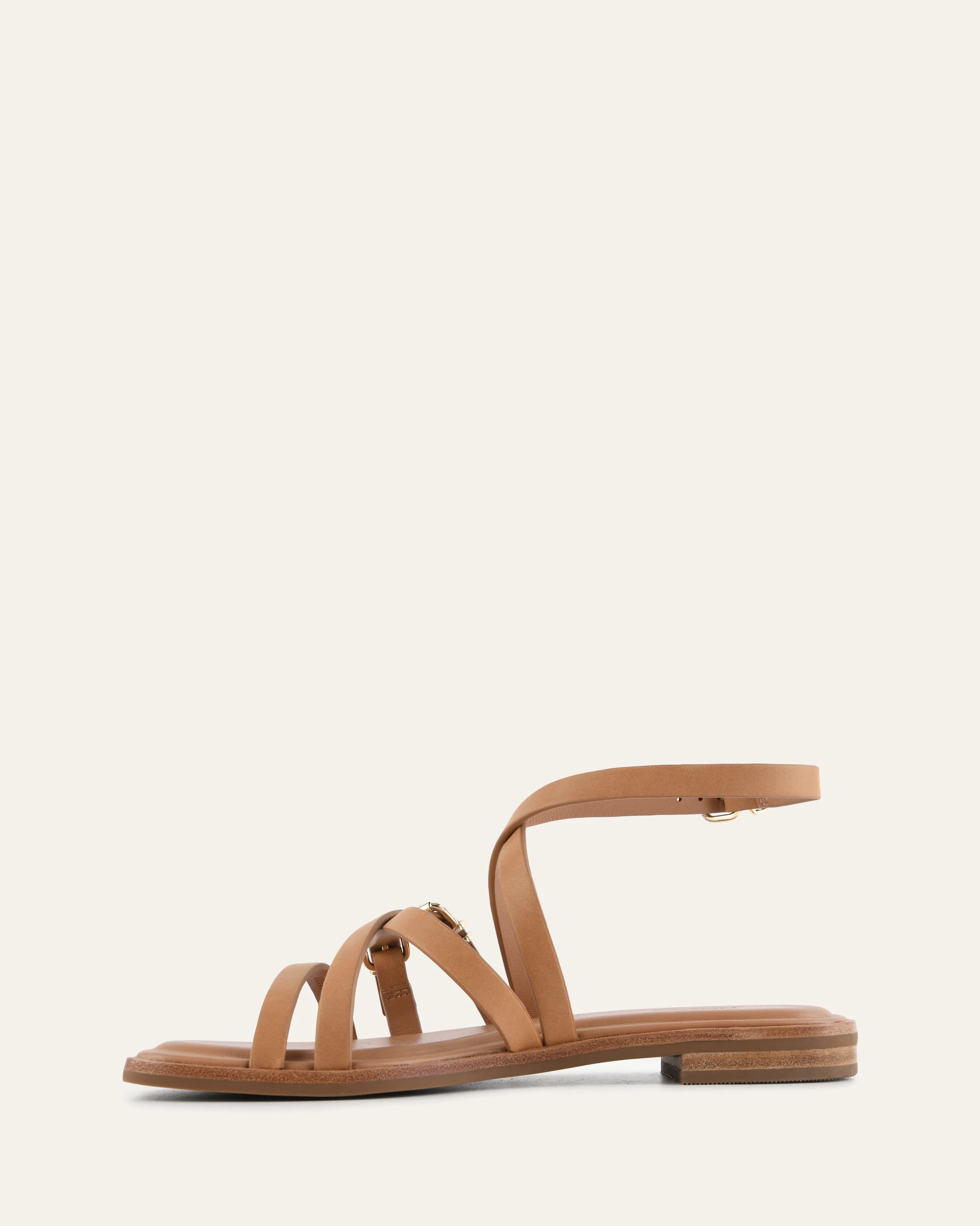 PIERRE FLAT SANDALS TUSCAN TAN LEATHER - Image 6