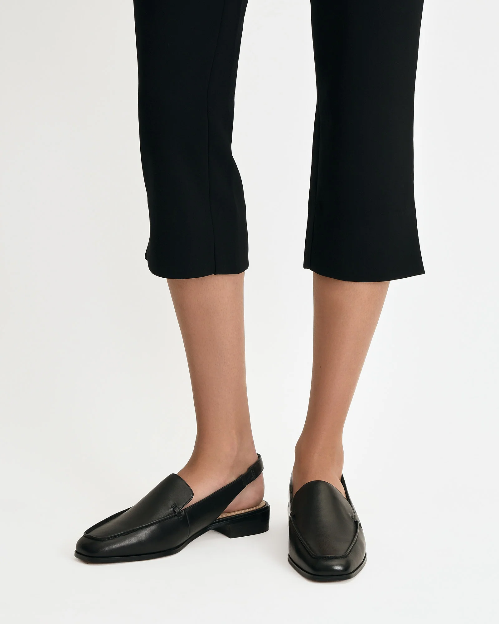 RANA CASUAL FLATS BLACK LEATHER - Image 2