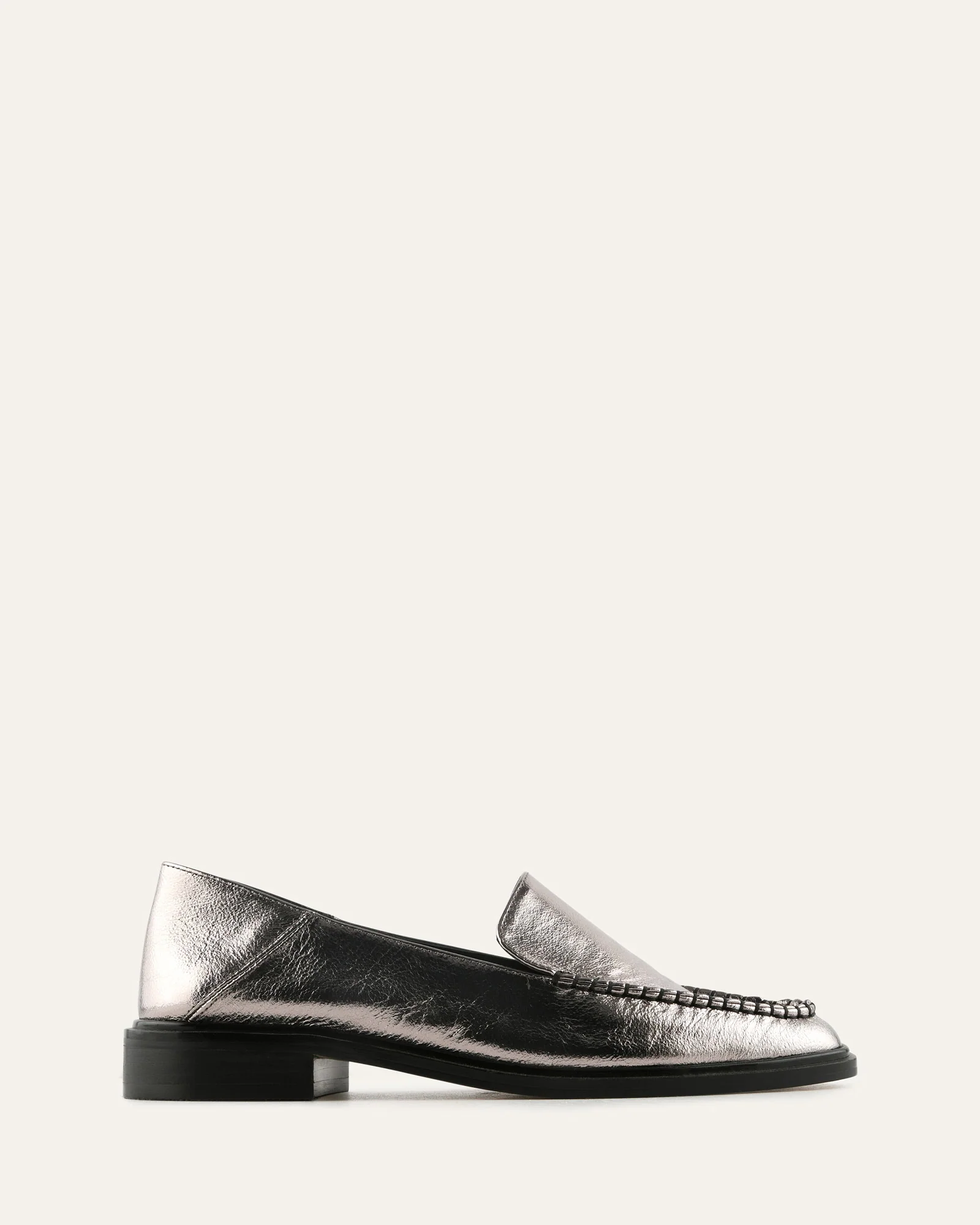 RYAN LOAFERS GUNMETAL LEATHER