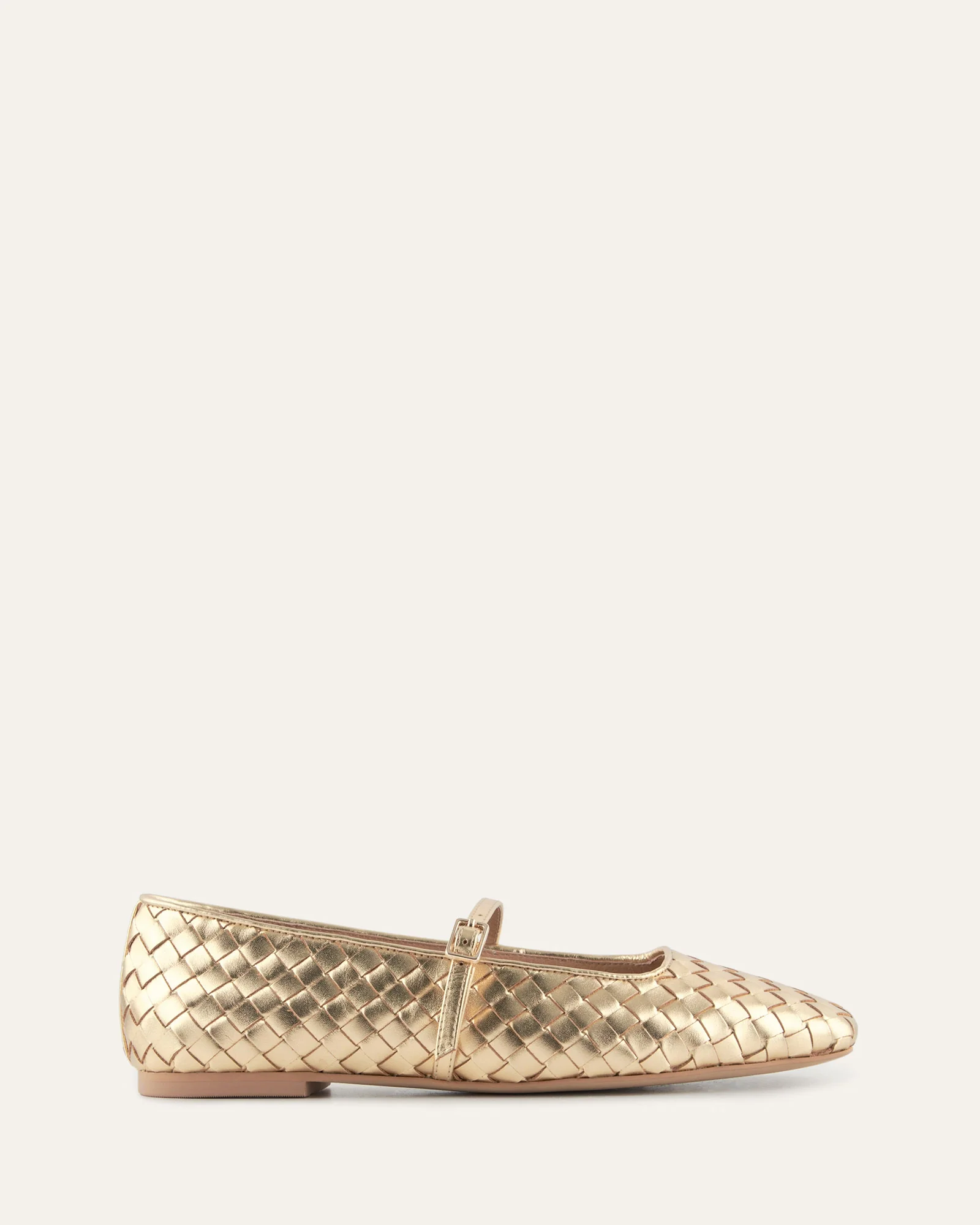 SAILOR BALLET FLATS GOLD LEATHER