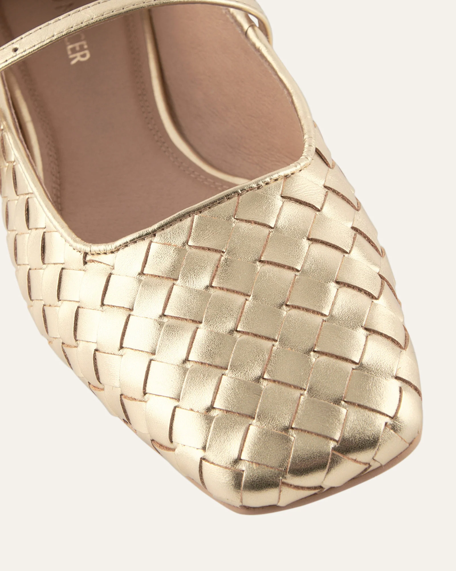 SAILOR BALLET FLATS GOLD LEATHER - Image 3