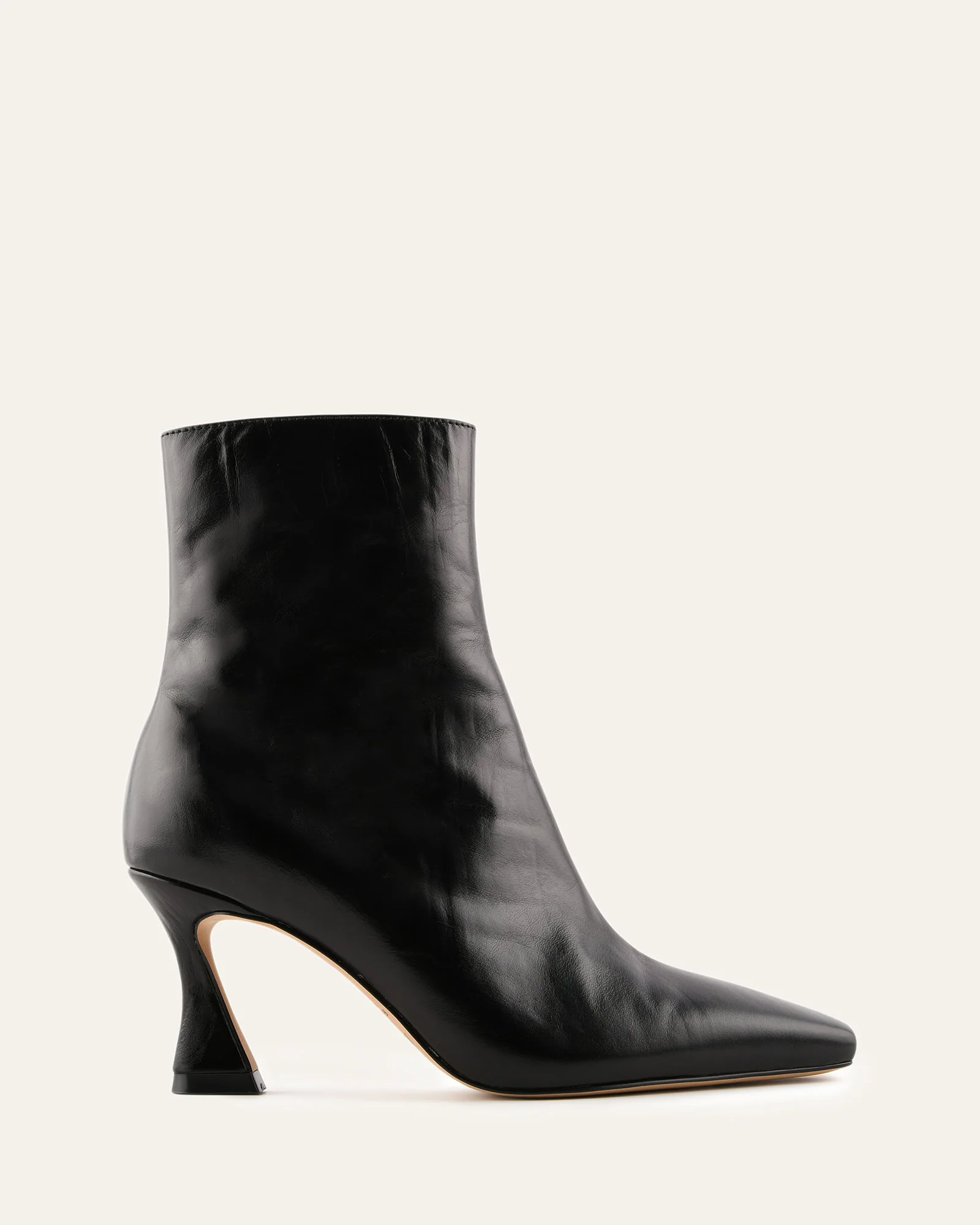 SELMA MID ANKLE BOOTS BLACK LEATHER