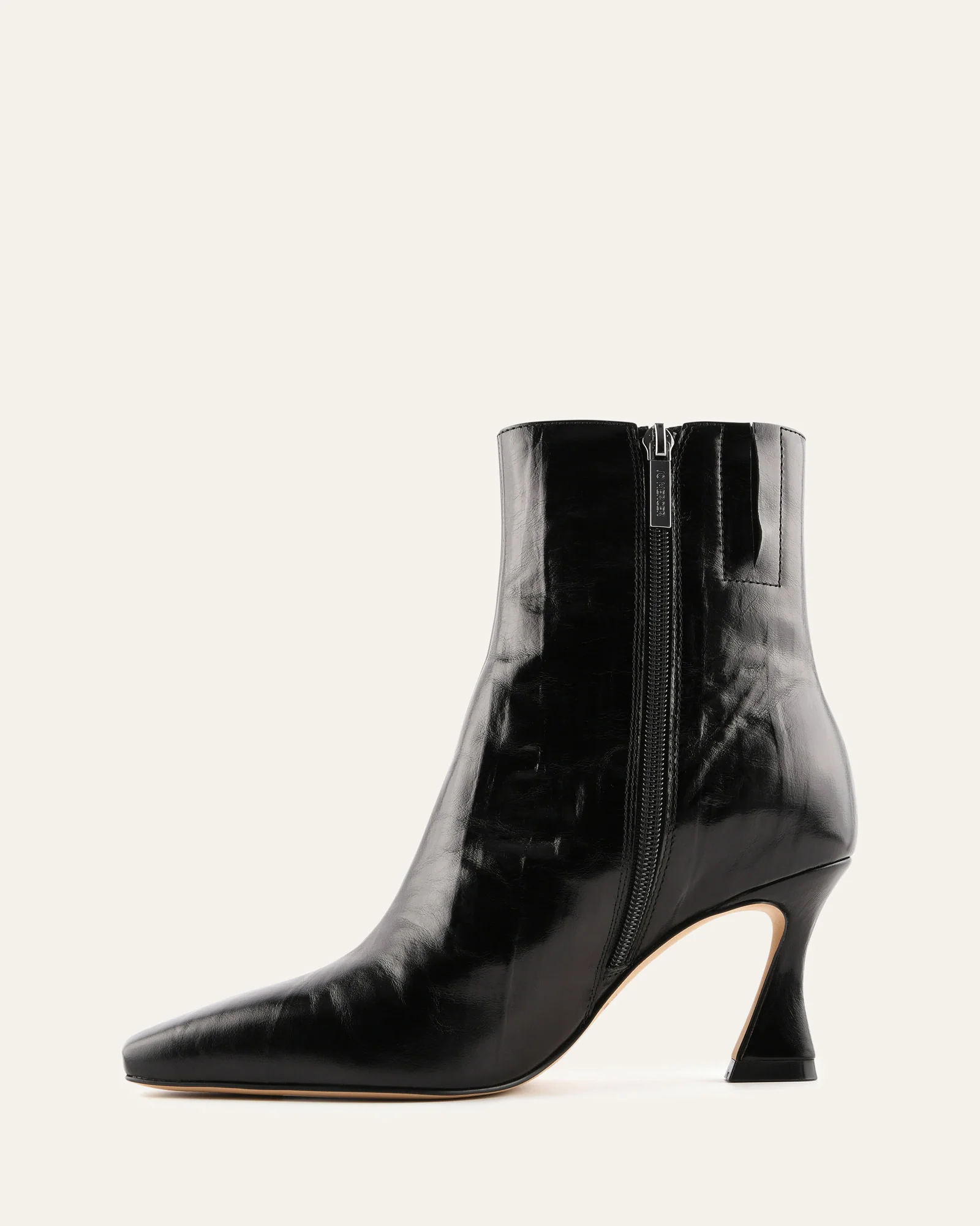 SELMA MID ANKLE BOOTS BLACK LEATHER - Image 5