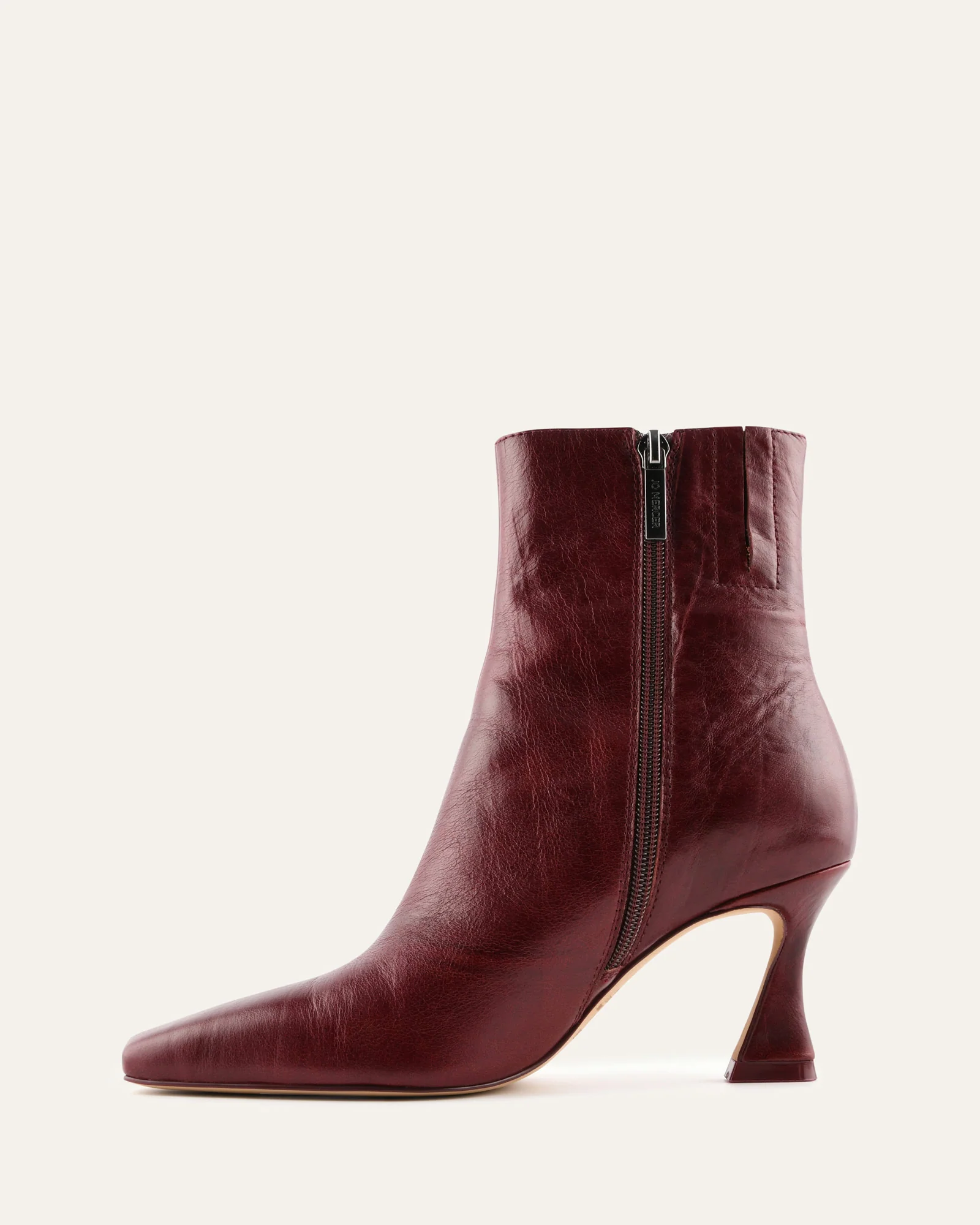 SELMA MID ANKLE BOOTS MERLOT LEATHER - Image 6