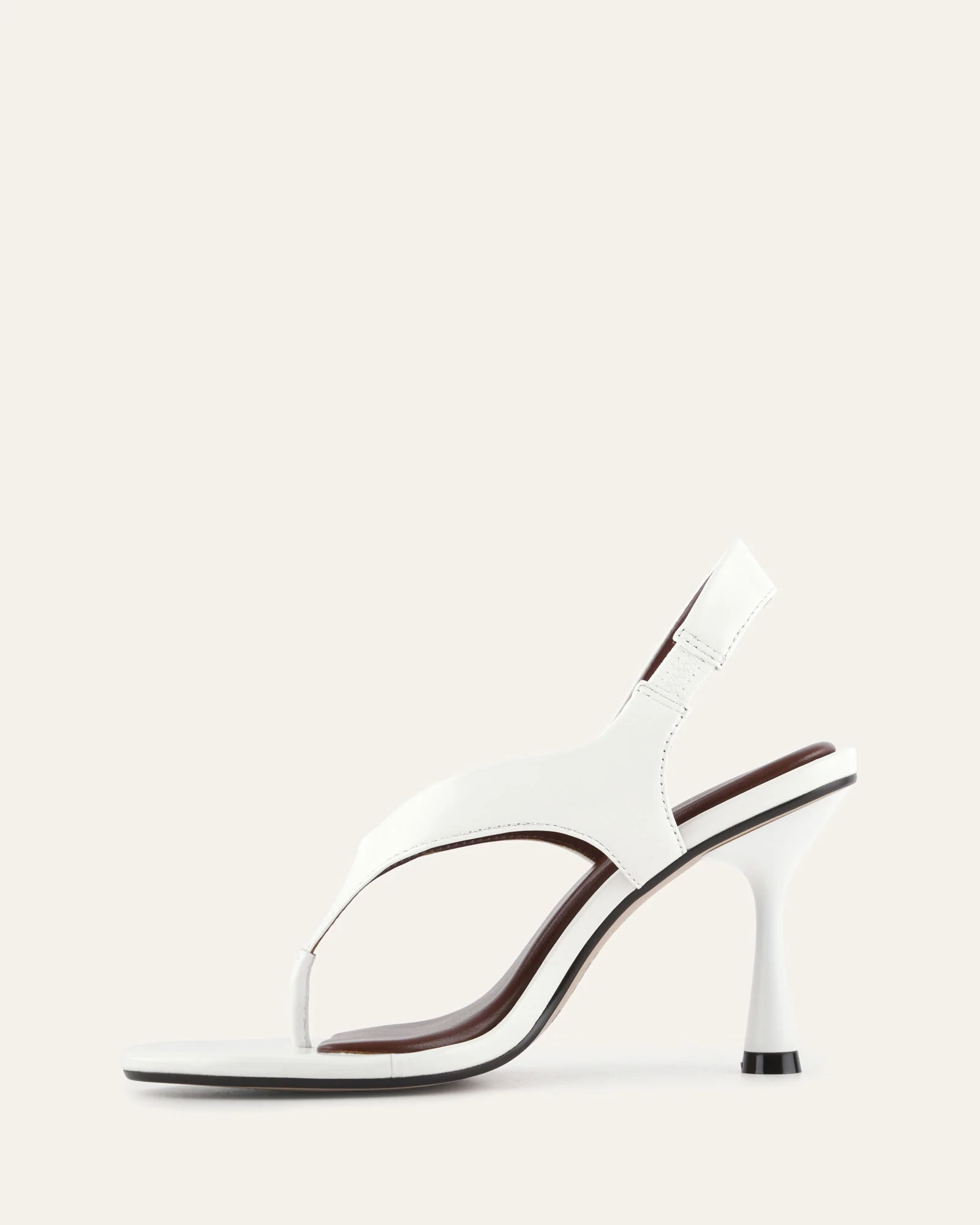 SHADE HIGH HEEL SANDALS WHITE LEATHER - Image 6