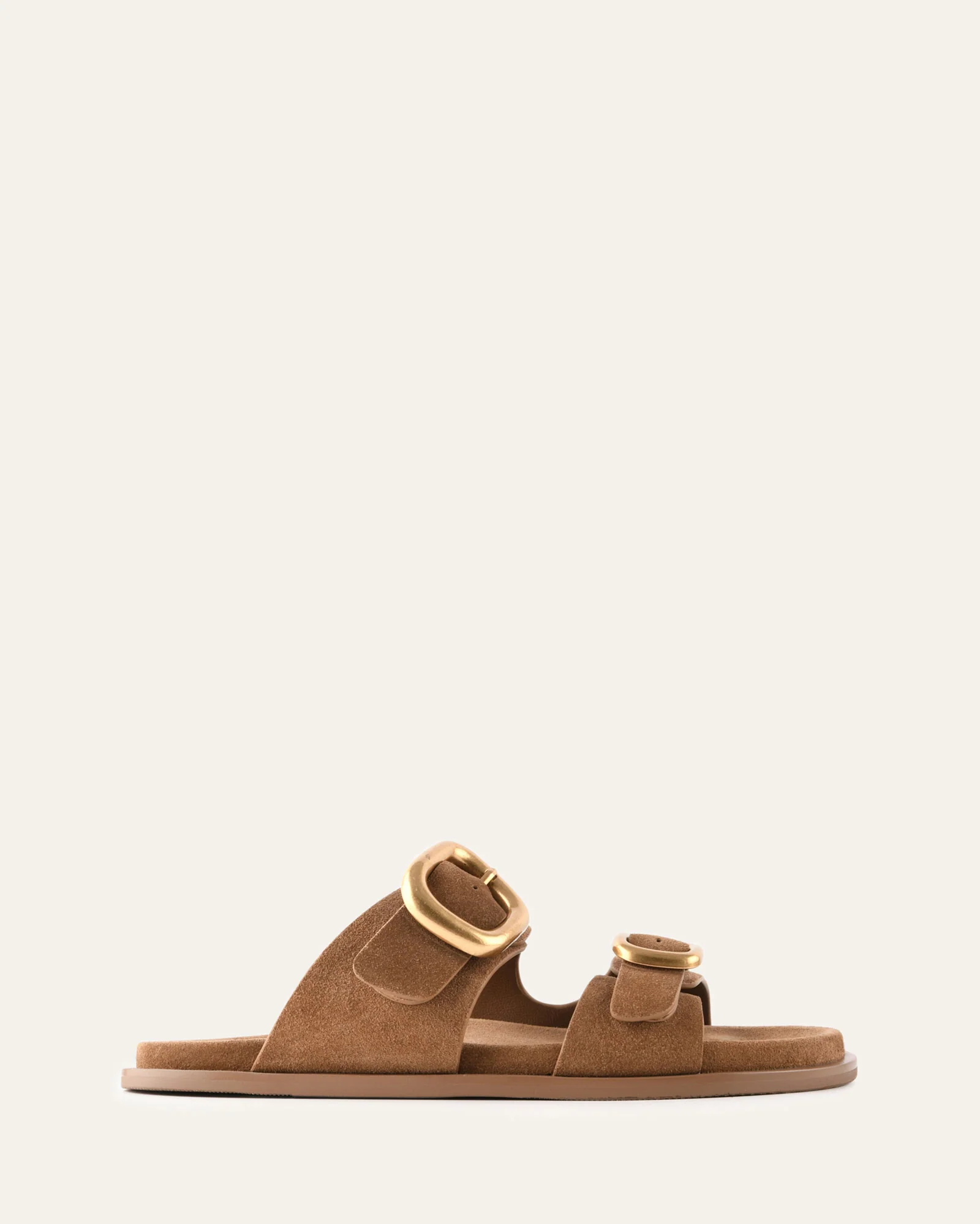 SOL FLAT SANDALS BISCUIT SUEDE