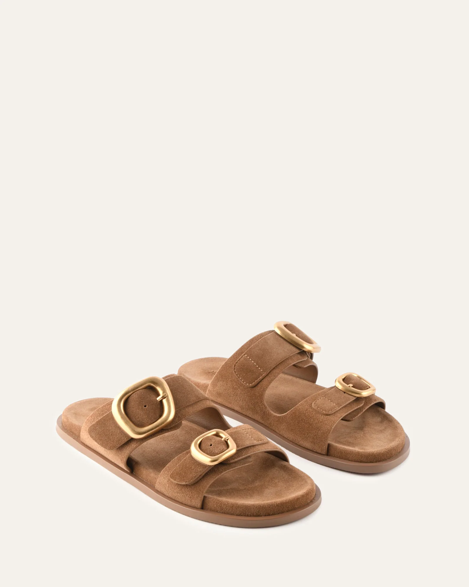 SOL FLAT SANDALS BISCUIT SUEDE - Image 3