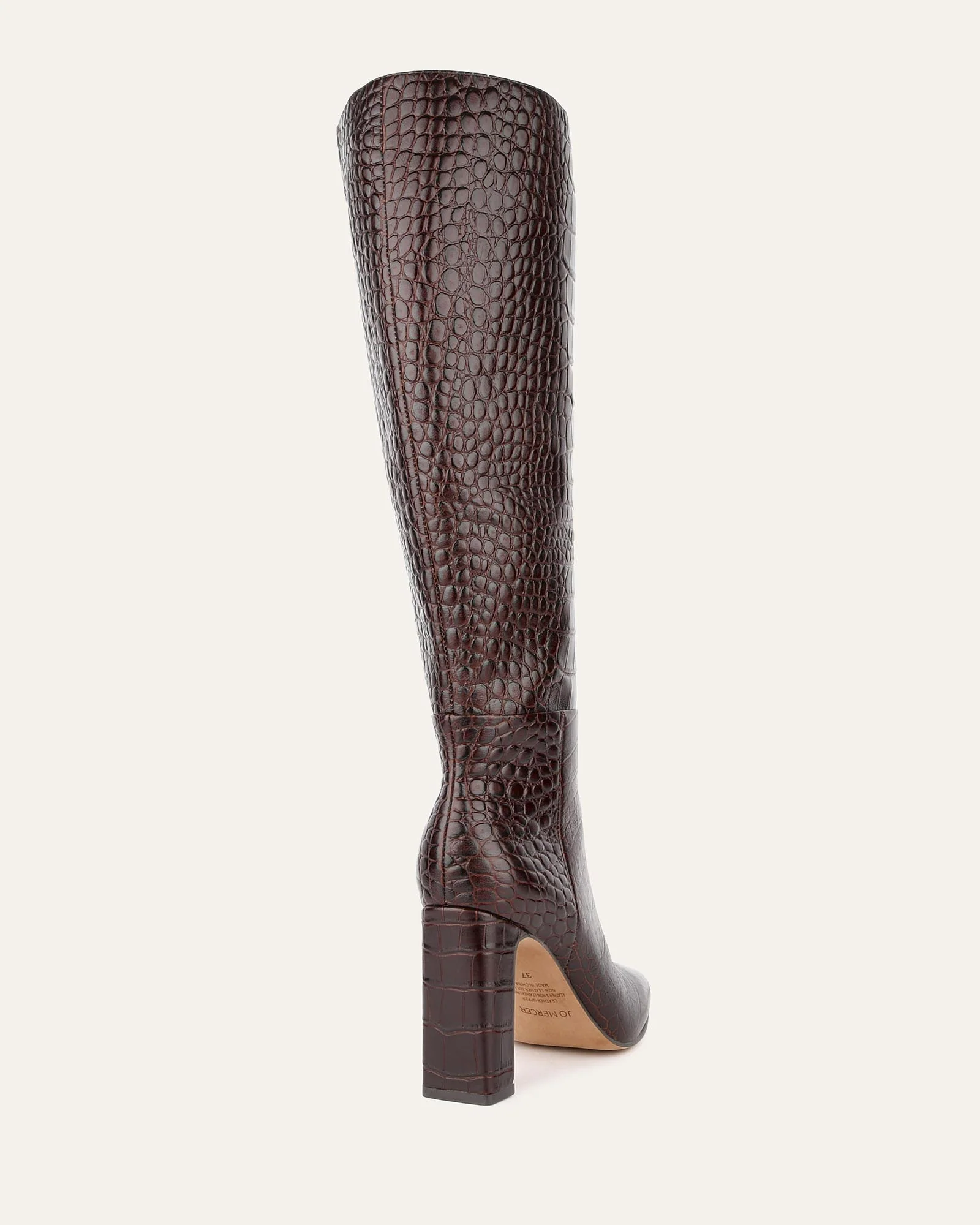 STORMI KNEE BOOTS CHOCOLATE CROC - Image 5