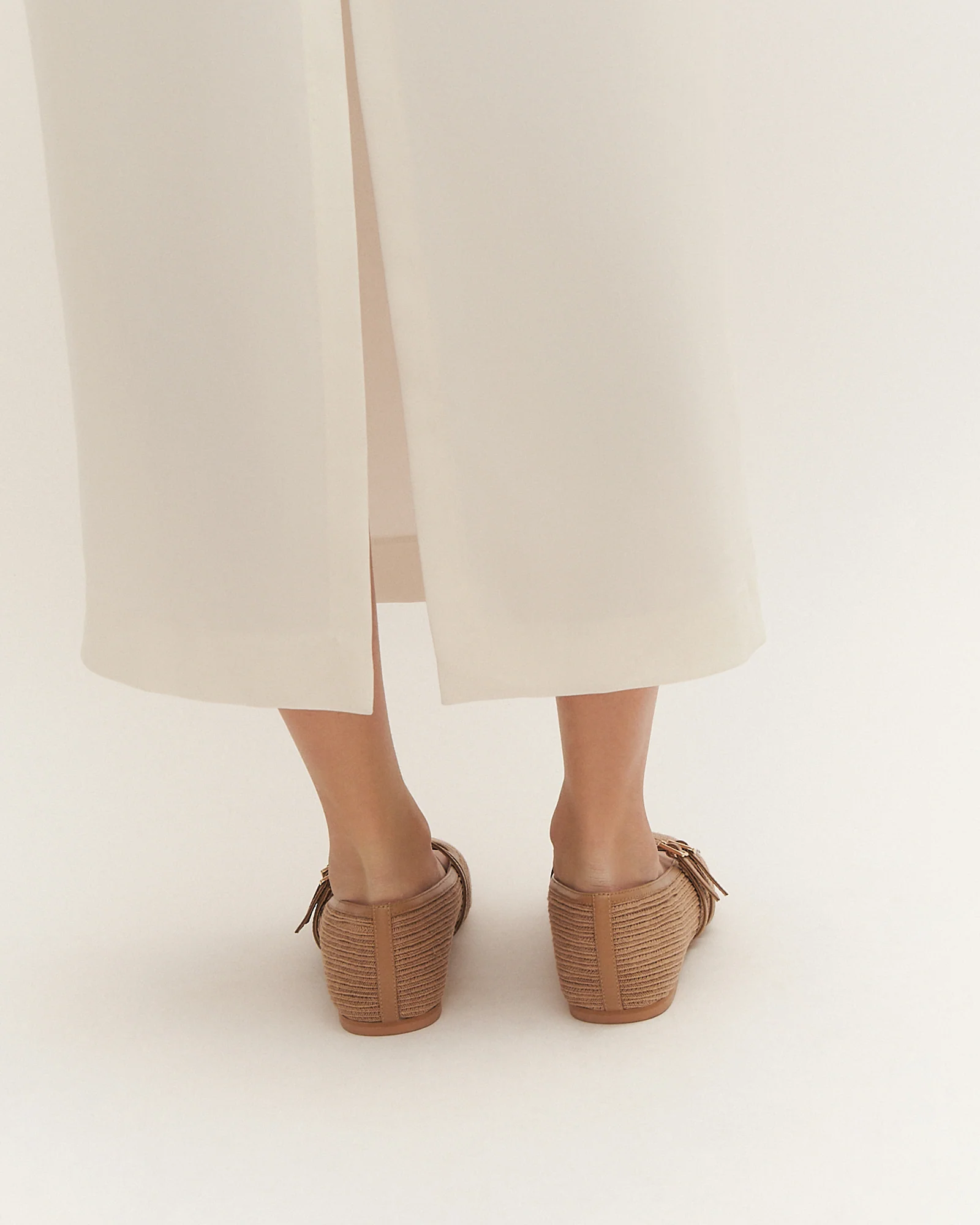 SULLIVAN BALLET FLATS TAN RAFFIA - Image 8
